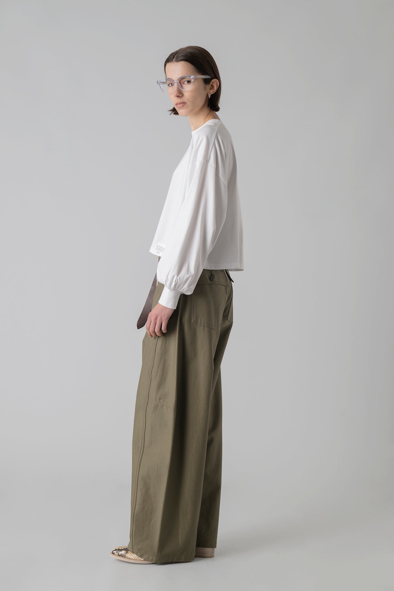 CROPPED LONG-SLV TEE / BIG FIT (6.5OZ)