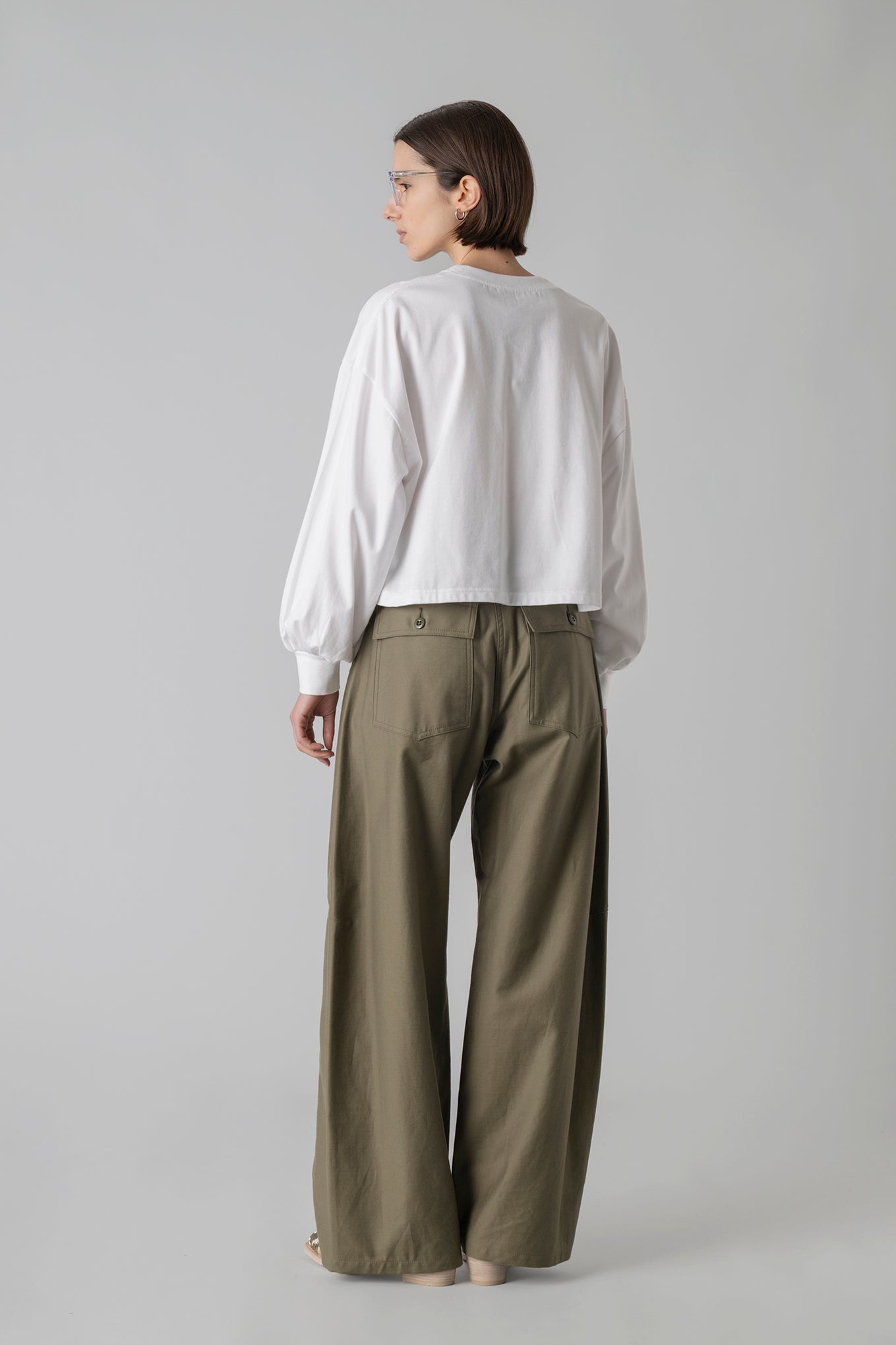 CROPPED LONG-SLV TEE / BIG FIT (6.5OZ)