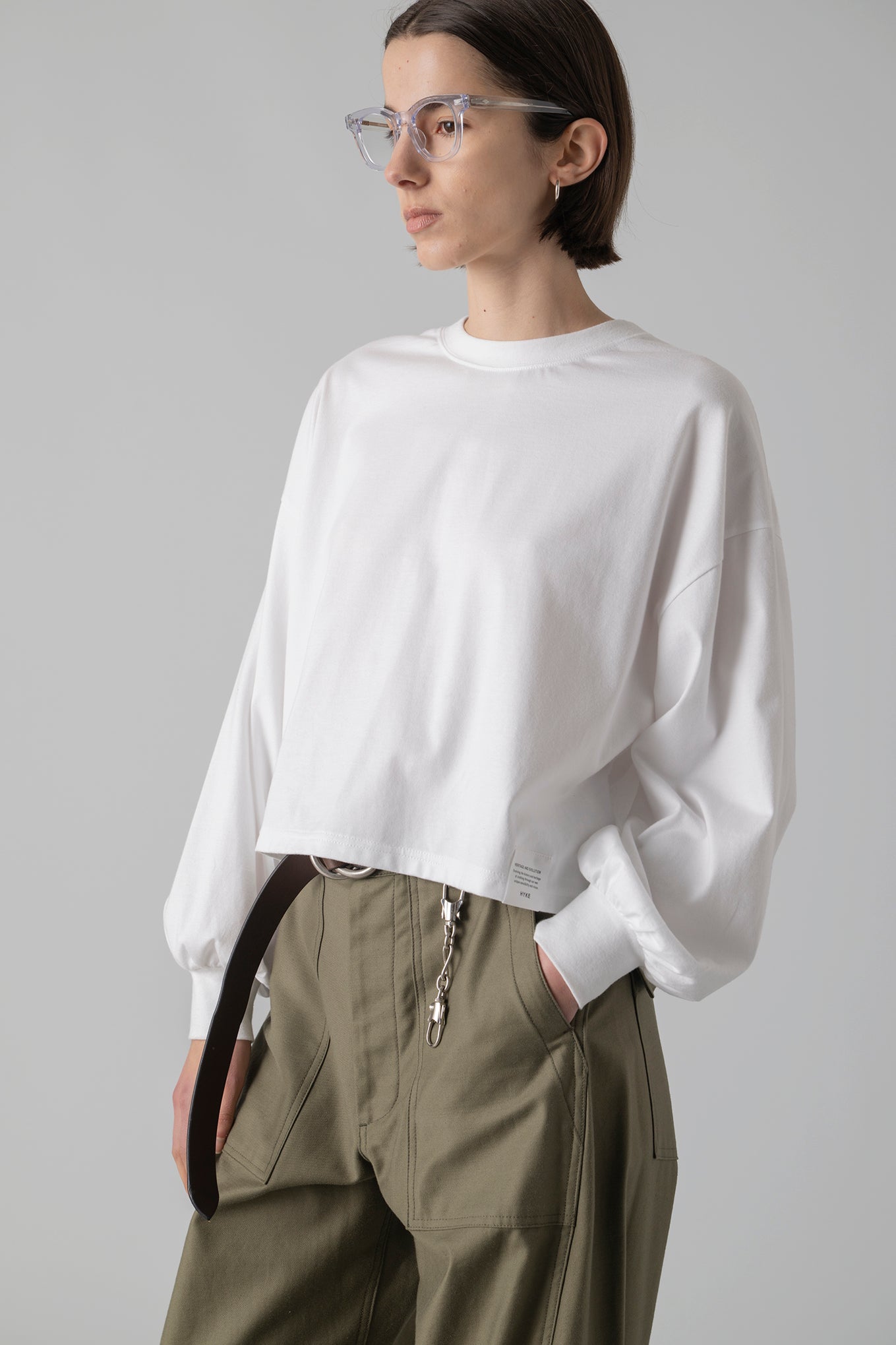 CROPPED LONG-SLV TEE / BIG FIT (6.5OZ)