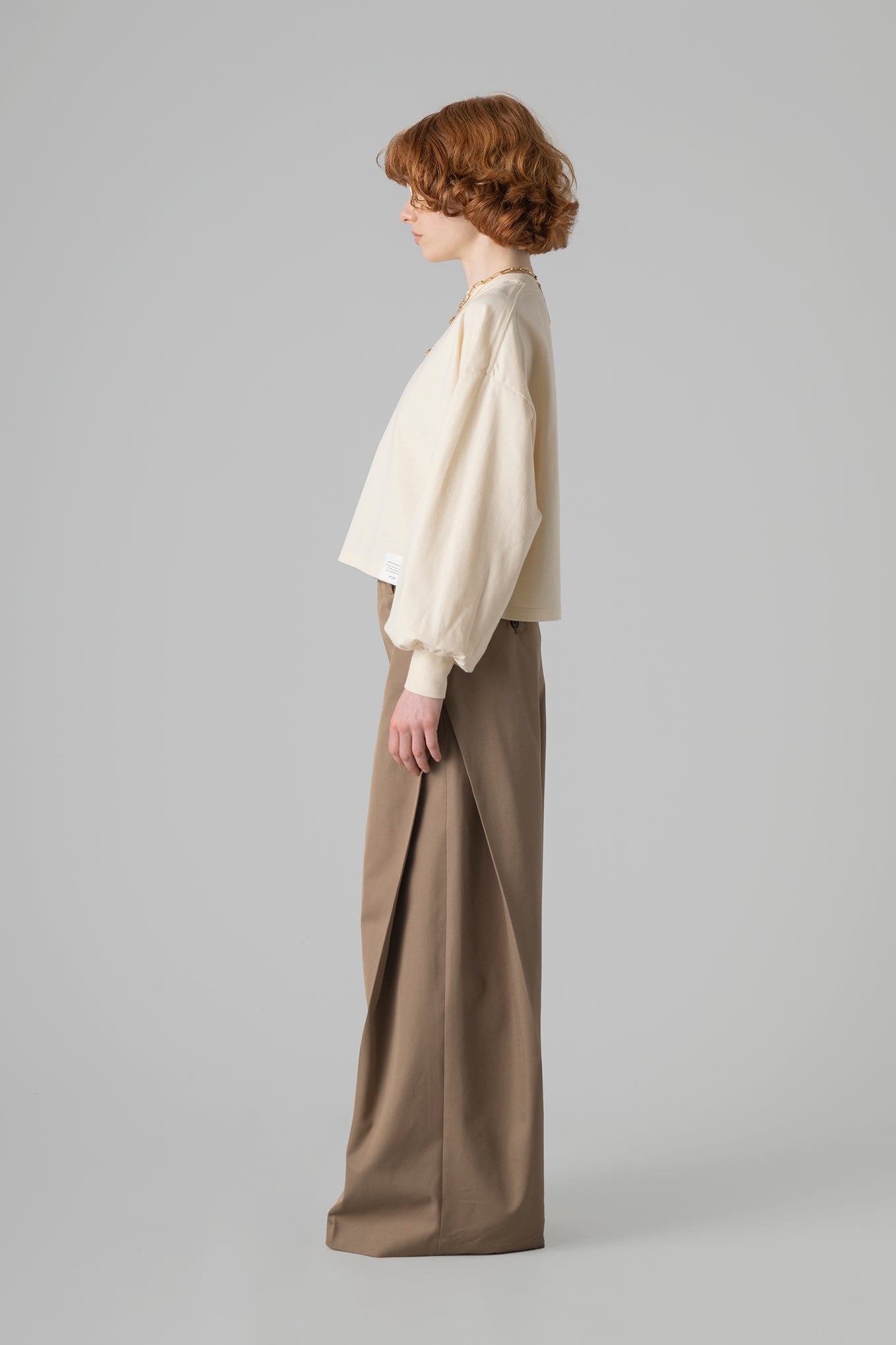 CROPPED LONG-SLV TEE / BIG FIT (6.5OZ)