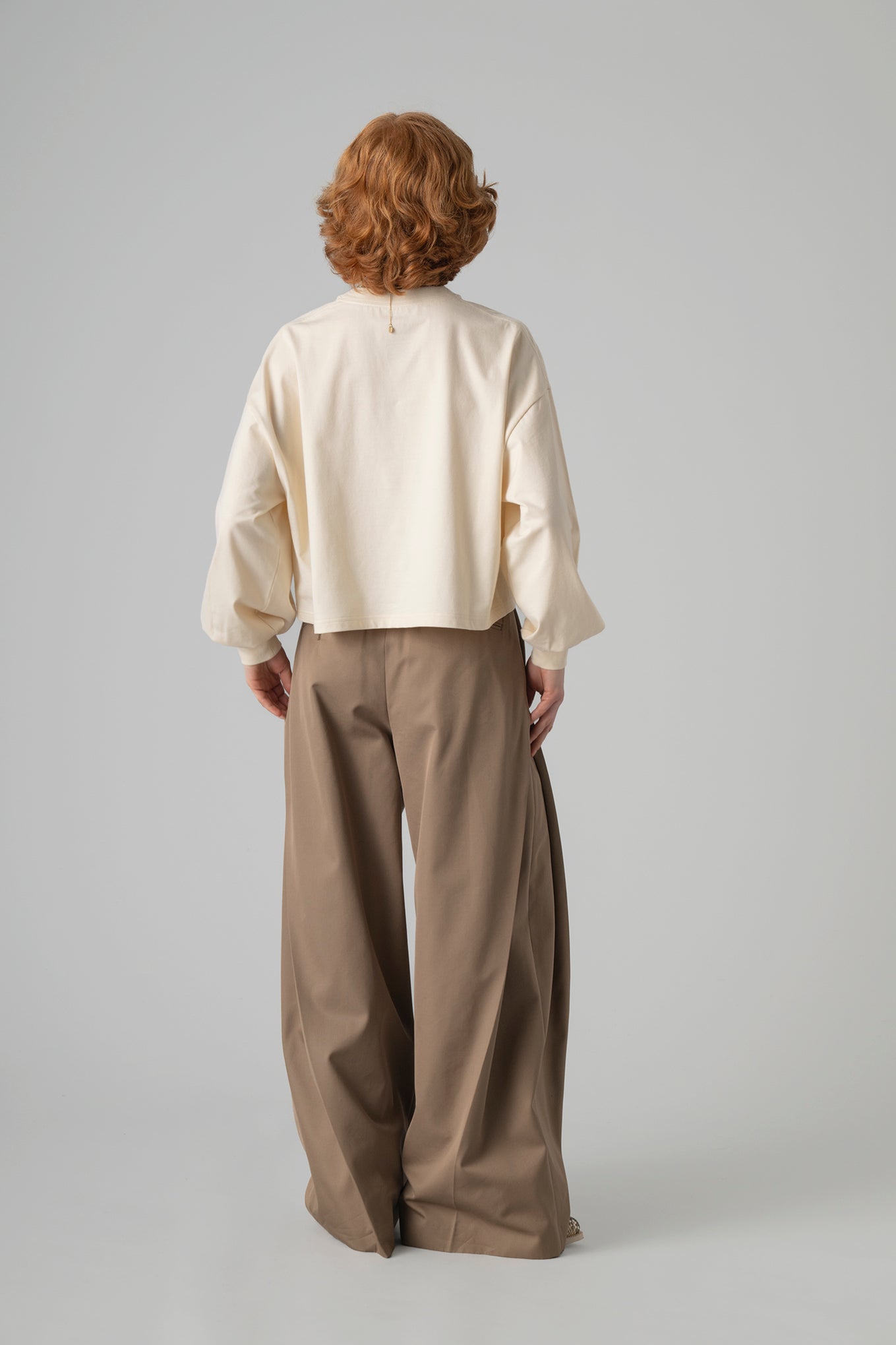 CROPPED LONG-SLV TEE / BIG FIT (6.5OZ)