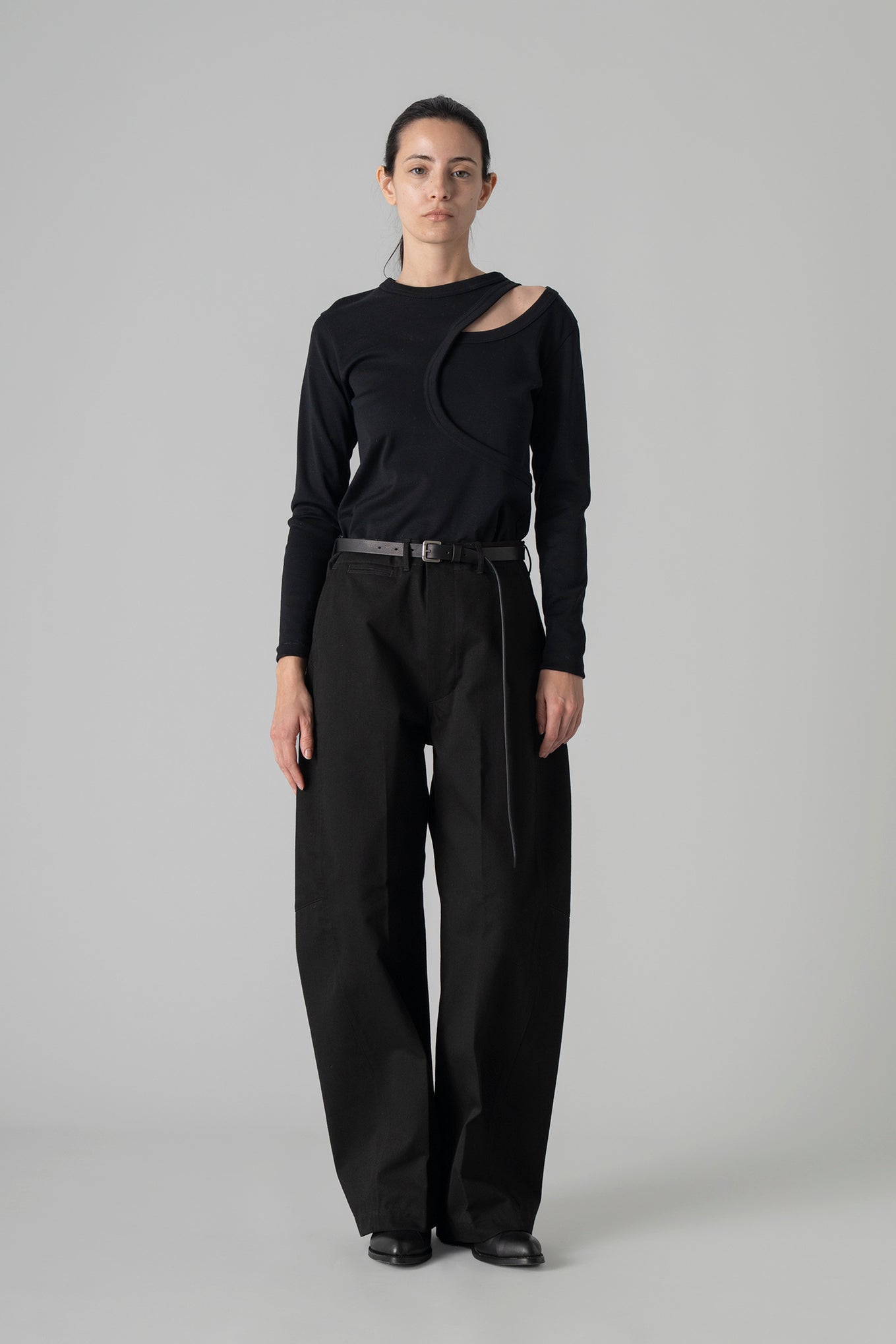 BARREL LEG CHINO PANTS