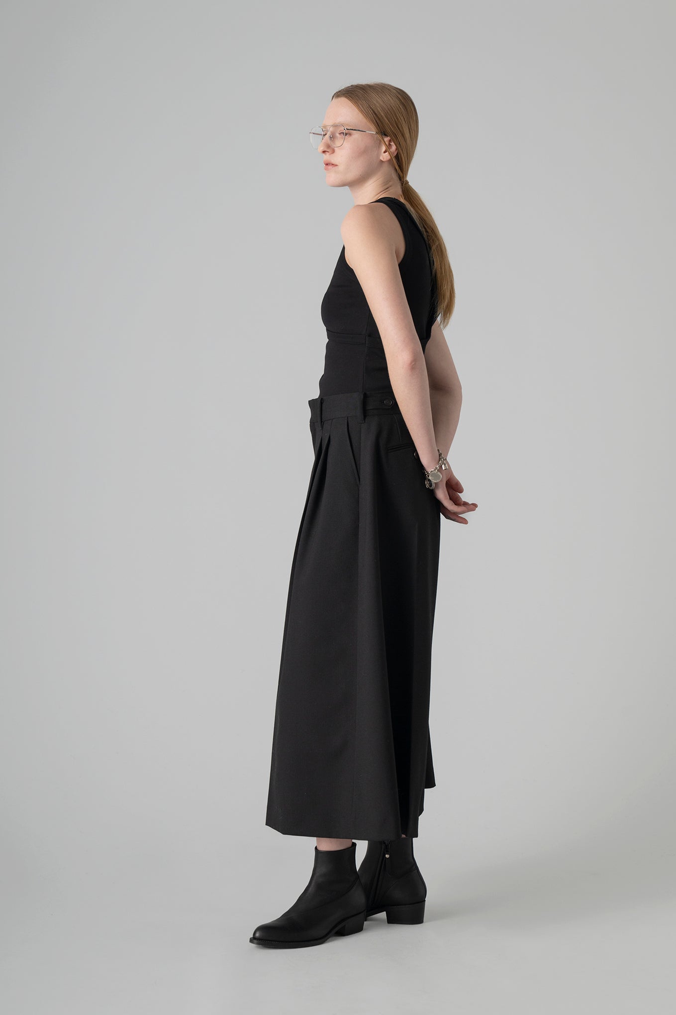 TROPICAL WIDE LEG CROPPED PANTS