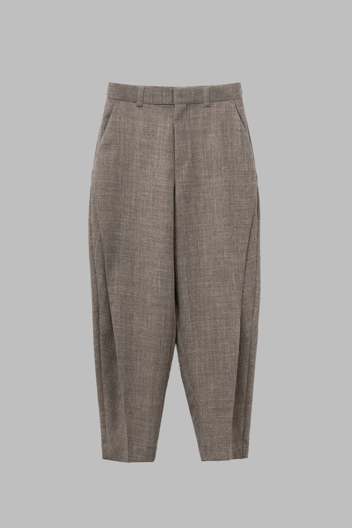 TWEED SIDE TUCK TAPERED PANTS