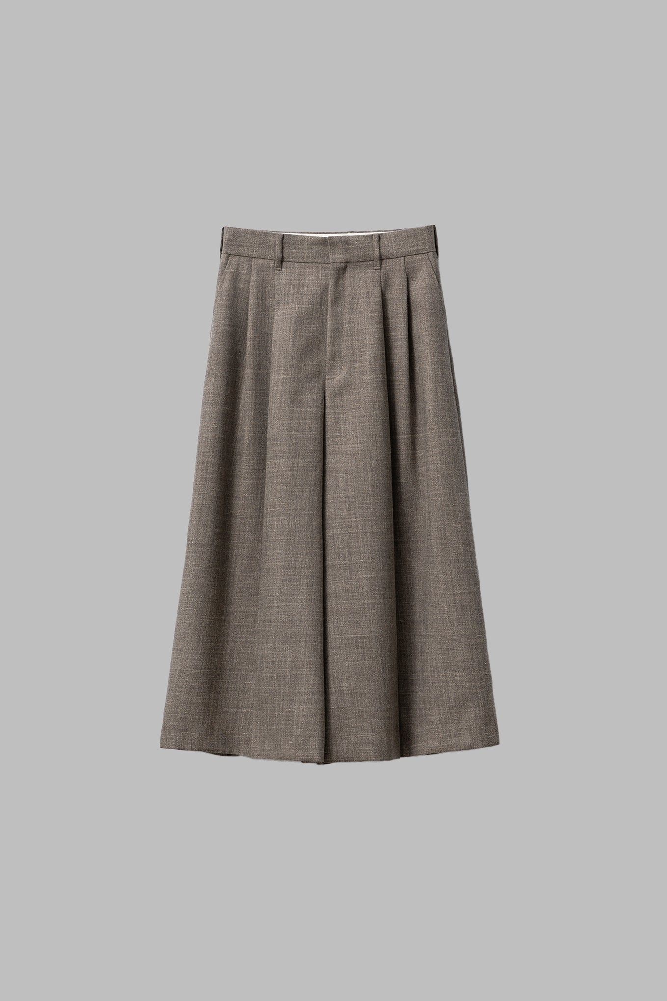 TWEED WIDE LEG CROPPED PANTS