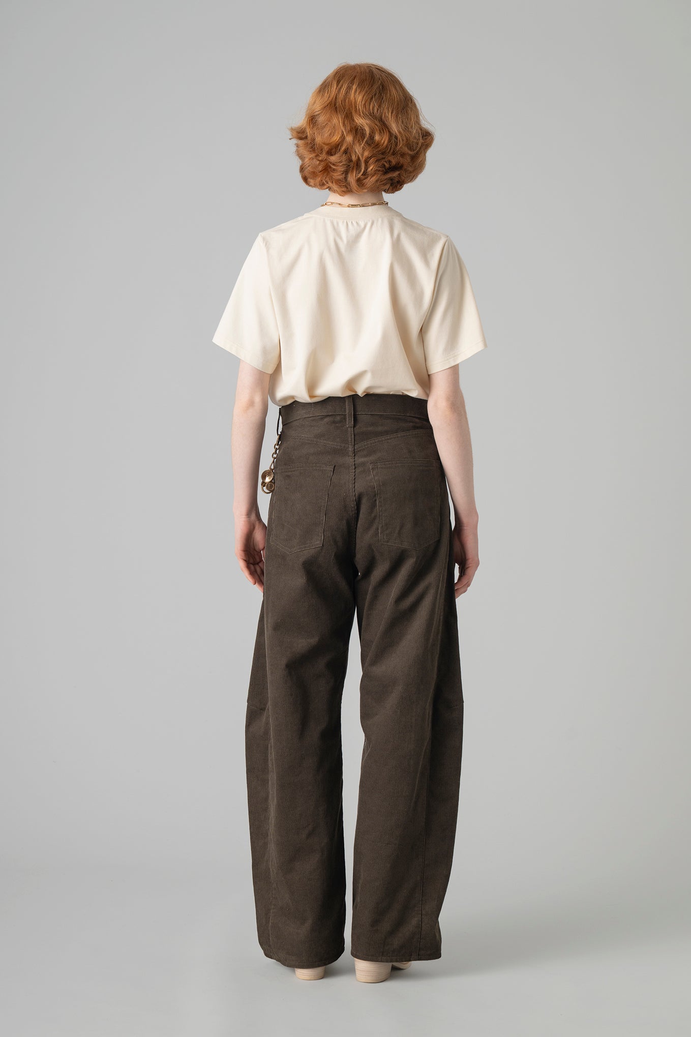 CORDUROY BARREL LEG JEANS