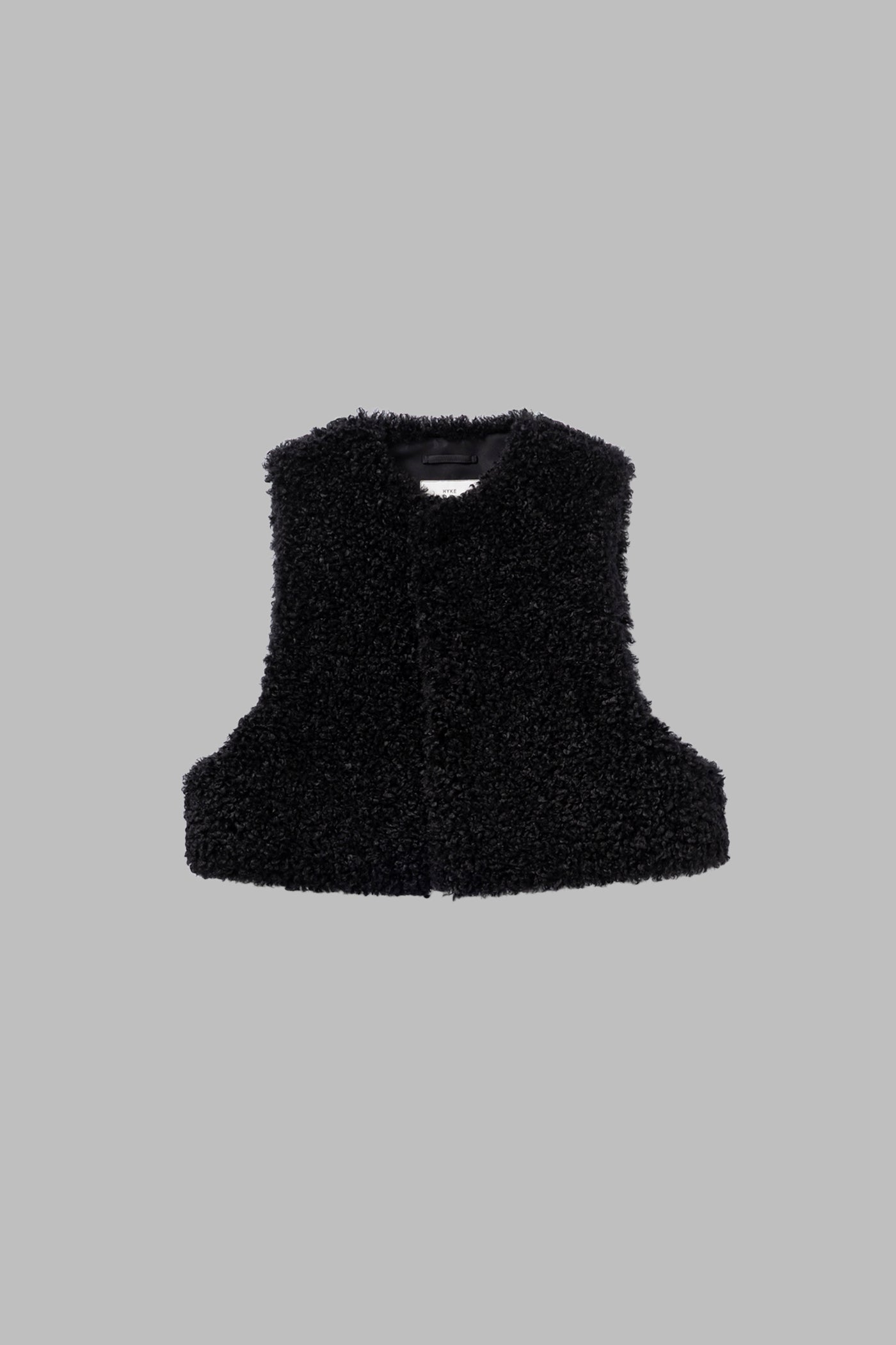FAUX SHEARLING CROPPED VEST – HYKE ONLINE STORE