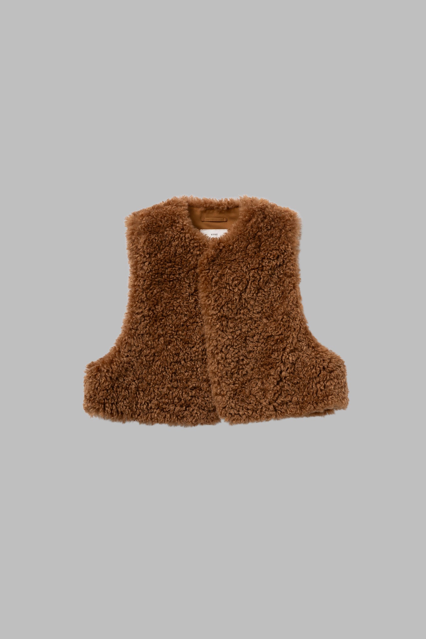 FAUX SHEARLING CROPPED VEST