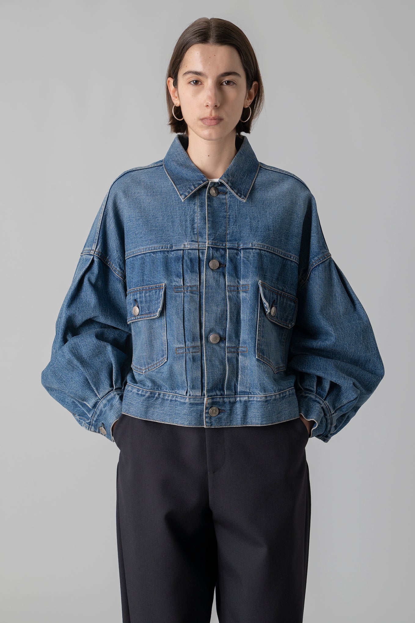 BALLOON SLEEVE DENIM JACKET TYPE 2 – HYKE ONLINE STORE