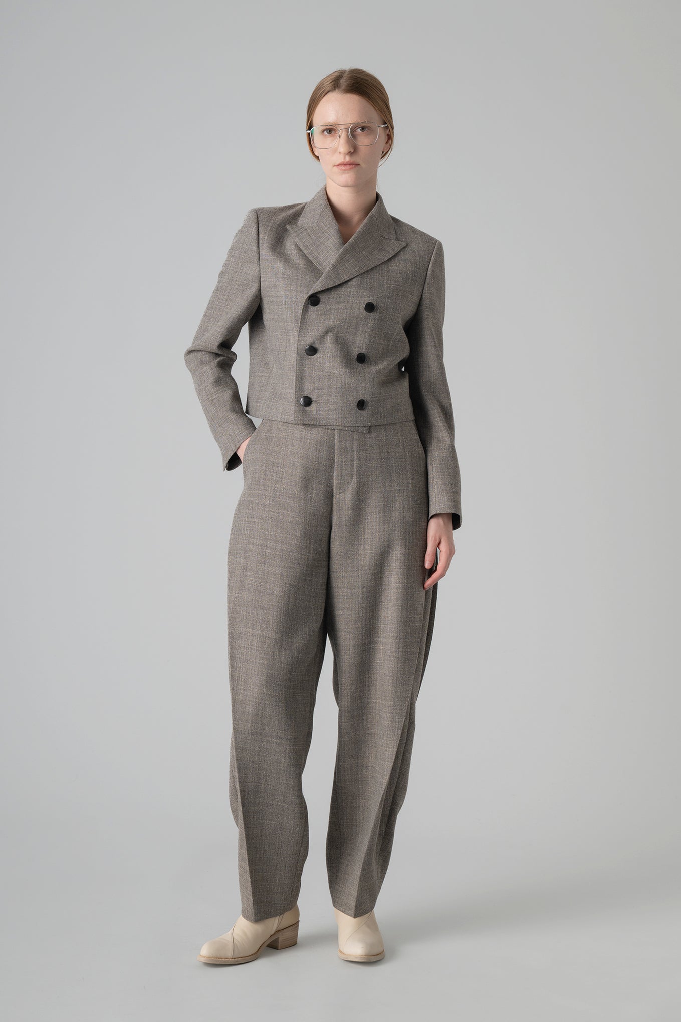 TWEED DOUBLE-BREASTED BLAZER