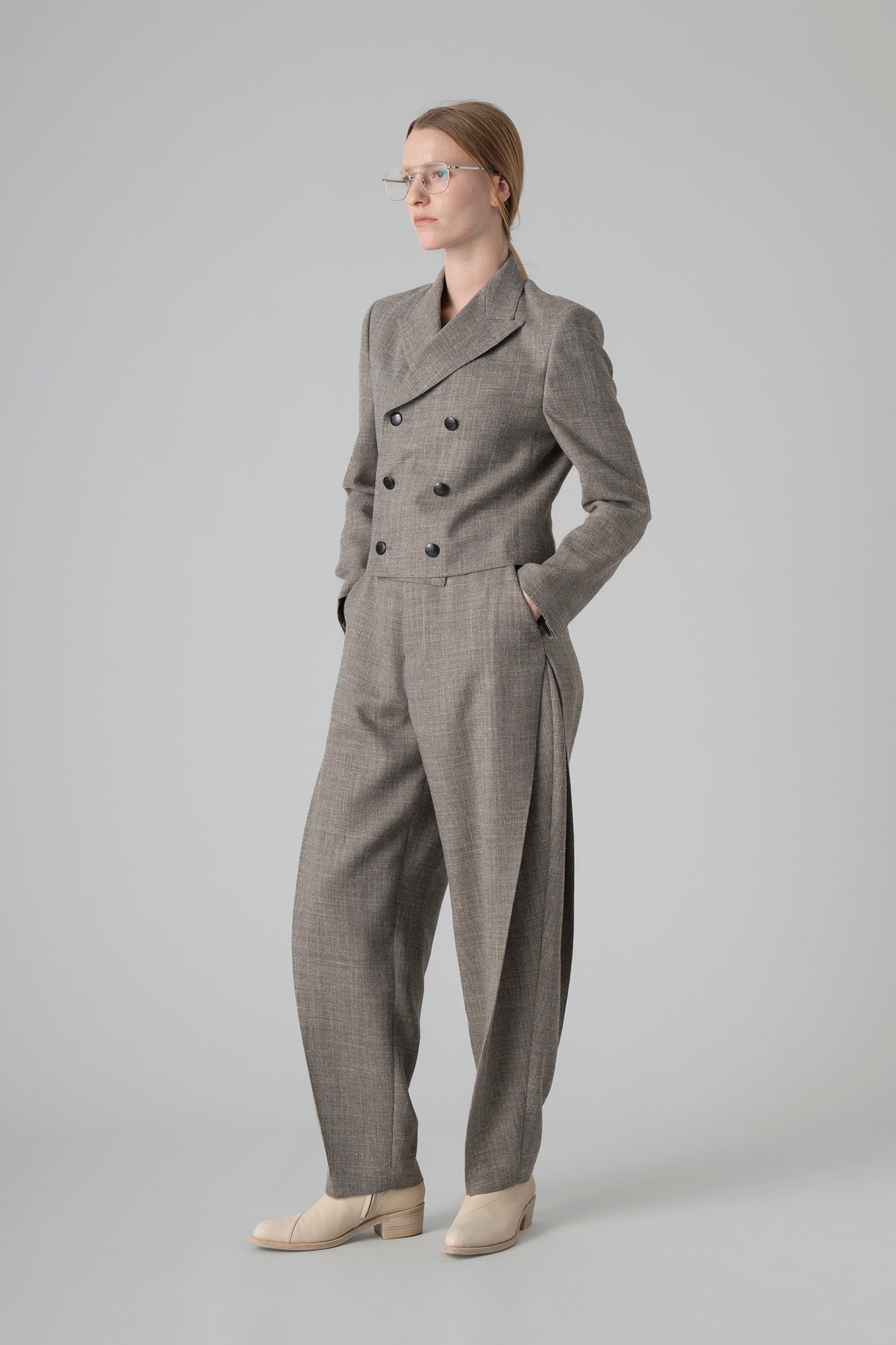 TWEED DOUBLE-BREASTED BLAZER