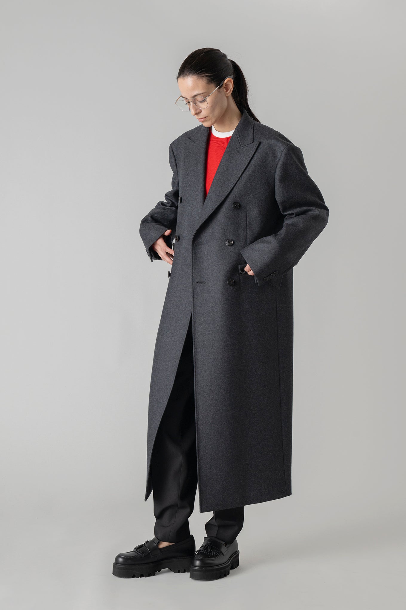 MELTON DOUBLE-BREASTED COAT