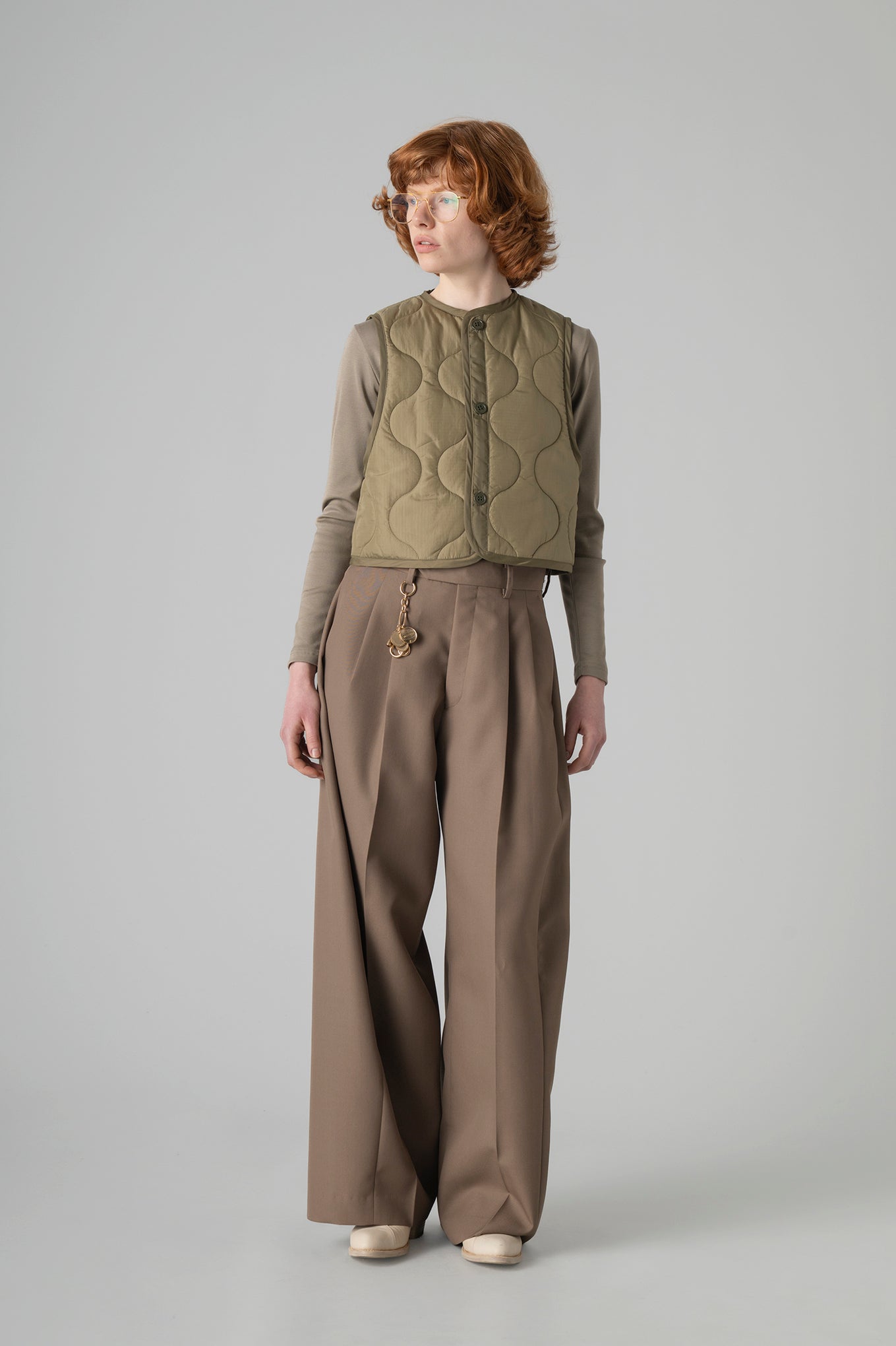 QUILTED CROPPED VEST