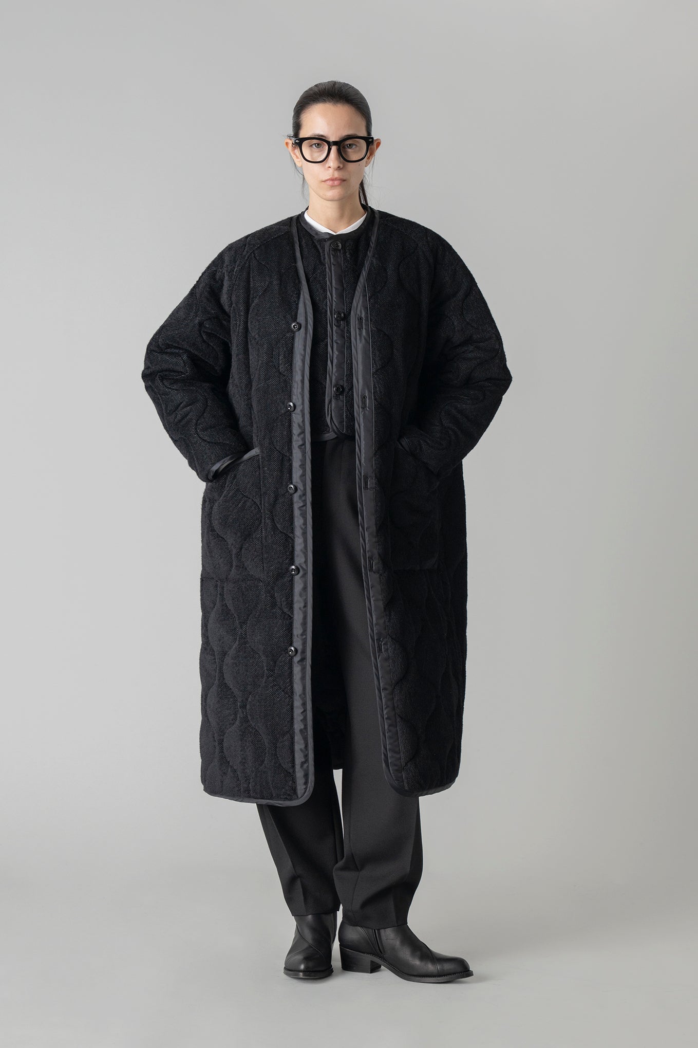 FLEECE QUILTED LINER COAT