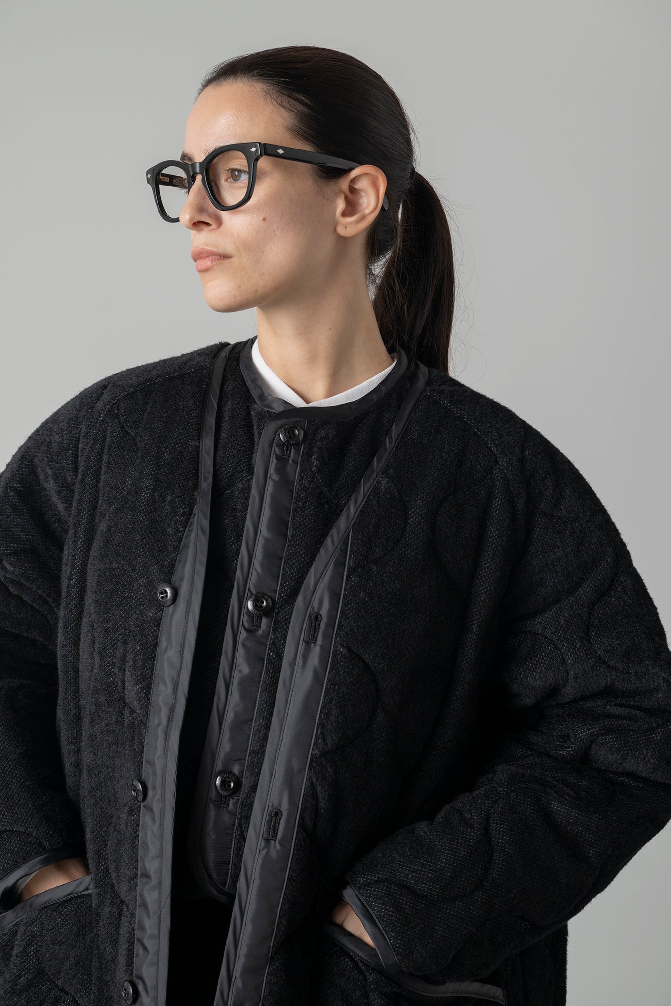 FLEECE QUILTED LINER COAT
