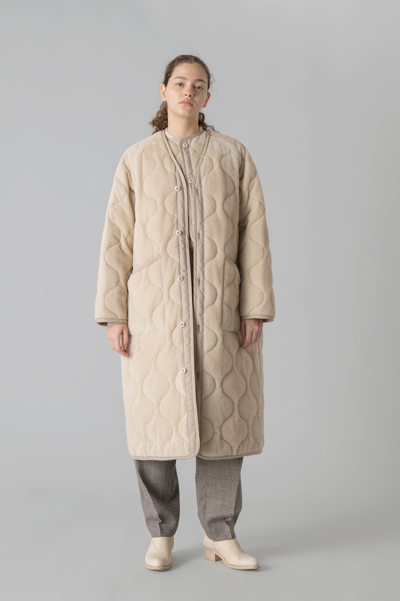 FLEECE QUILTED LINER COAT