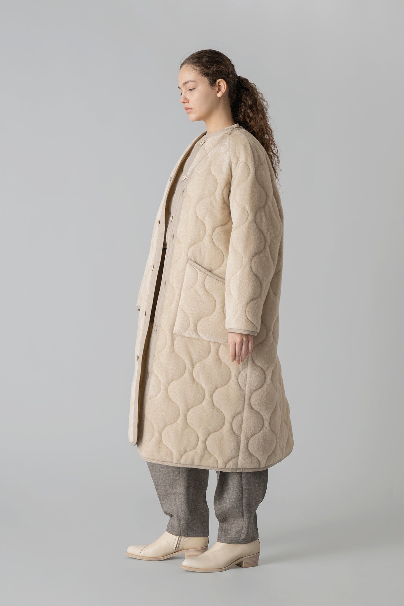 FLEECE QUILTED LINER COAT