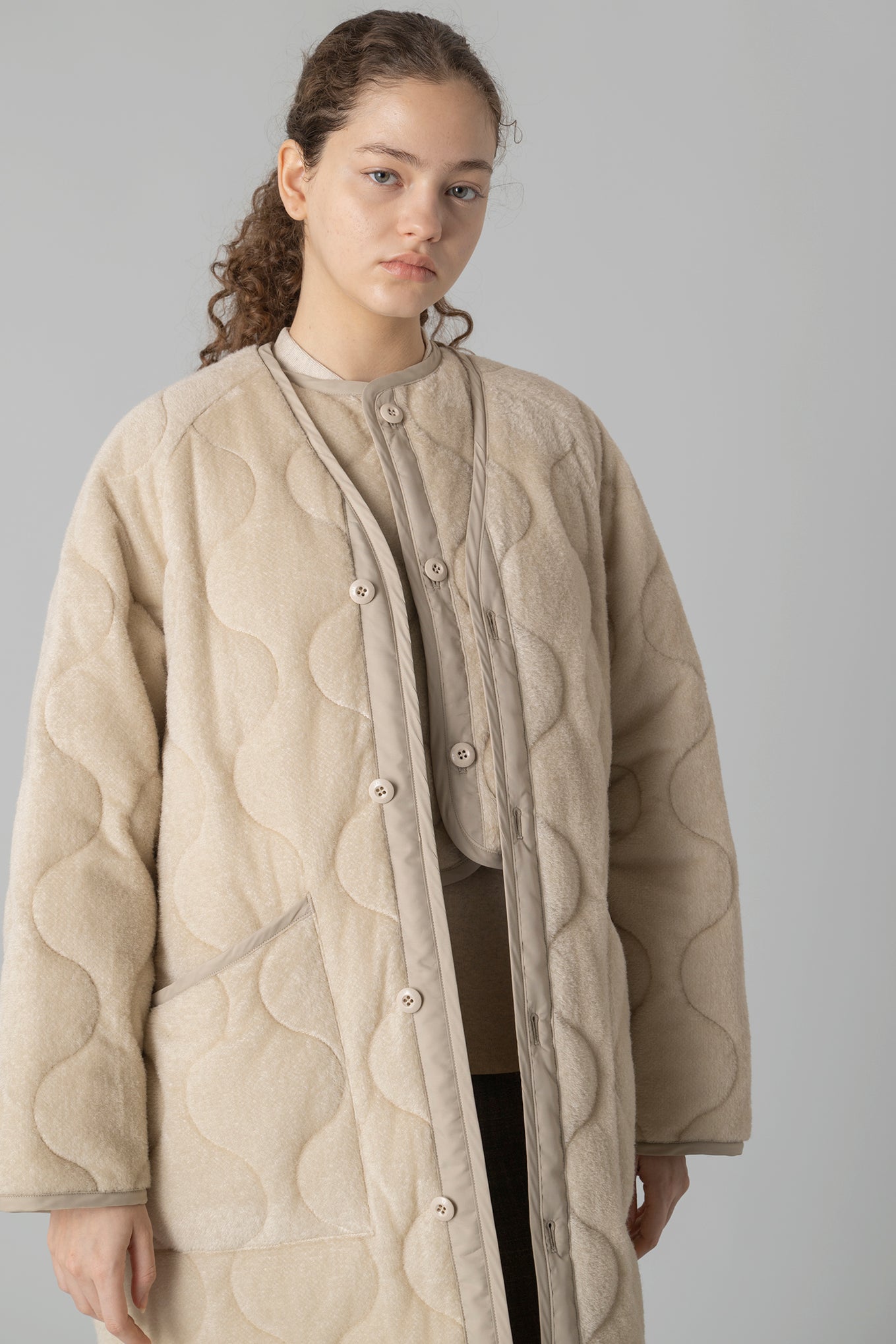 FLEECE QUILTED LINER COAT