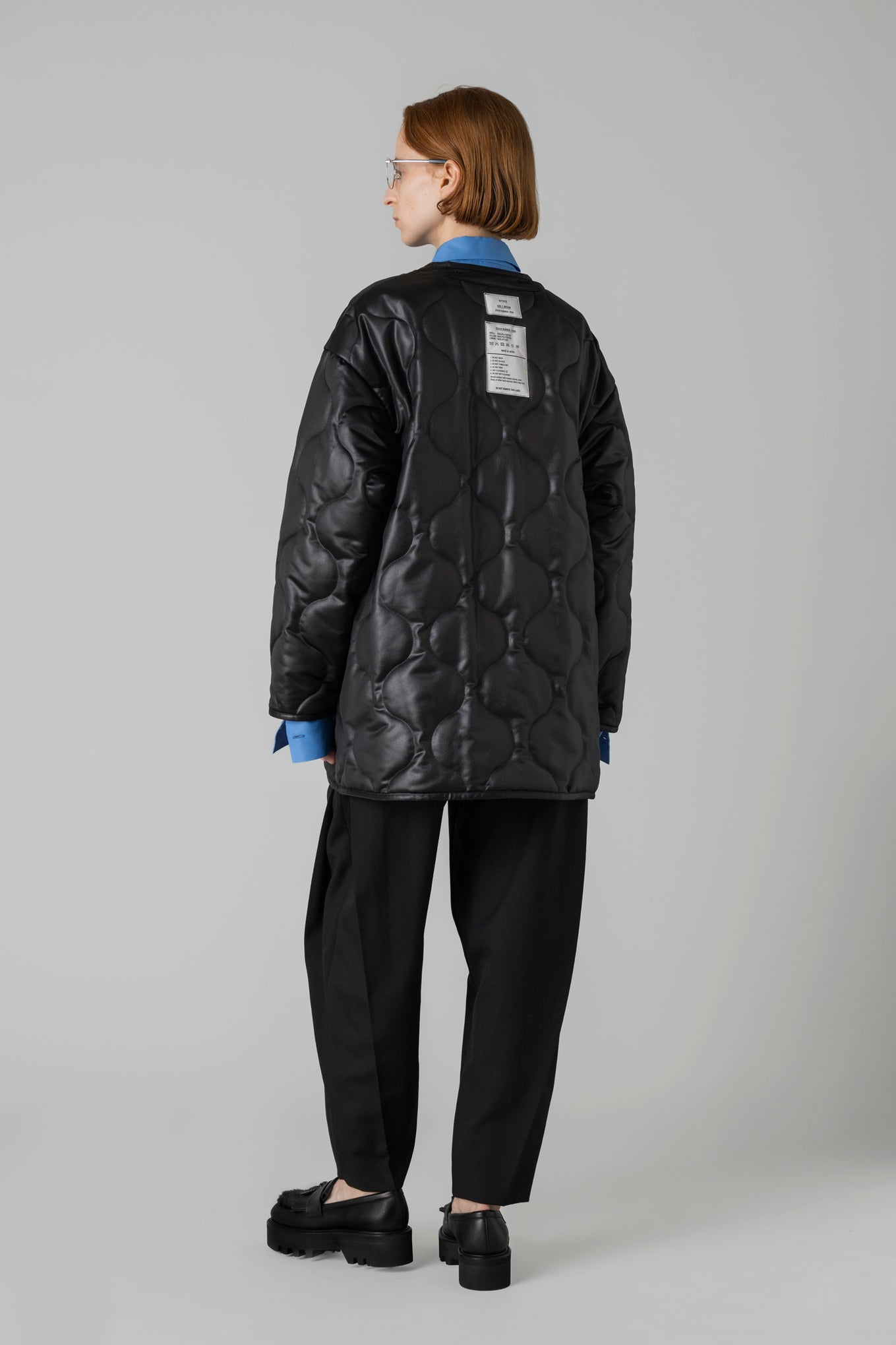 FAUX LEATHER QUILTED JACKET