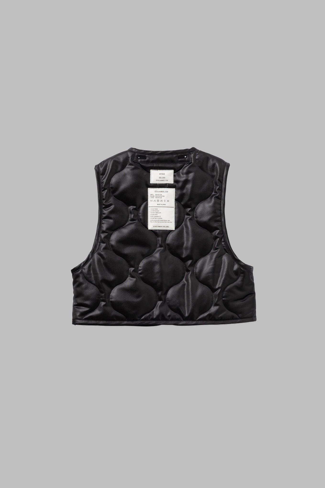 FAUX LEATHER QUILTED CROPPED VEST