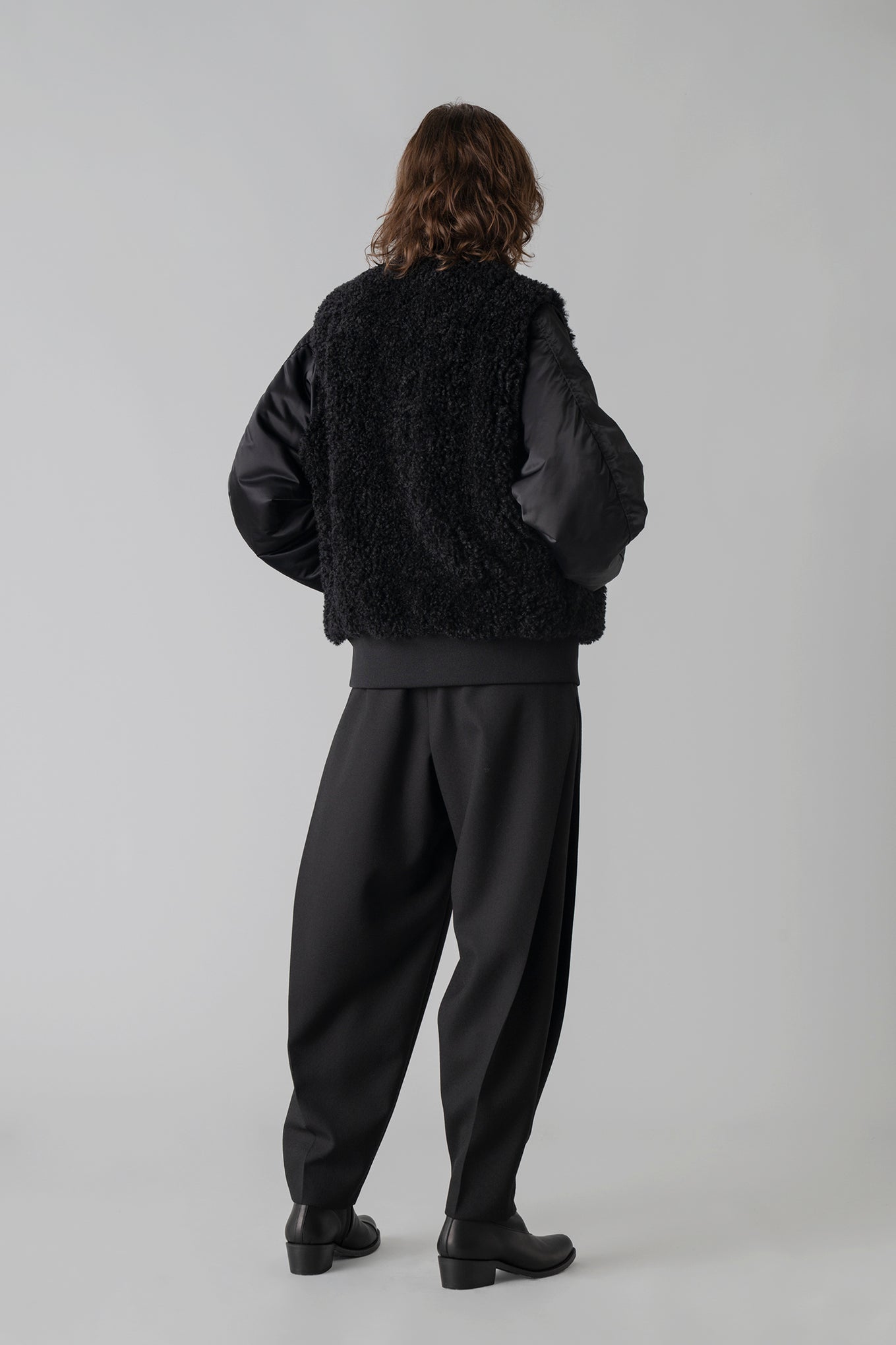 FAUX SHEARLING TYPE MA-1 JACKET
