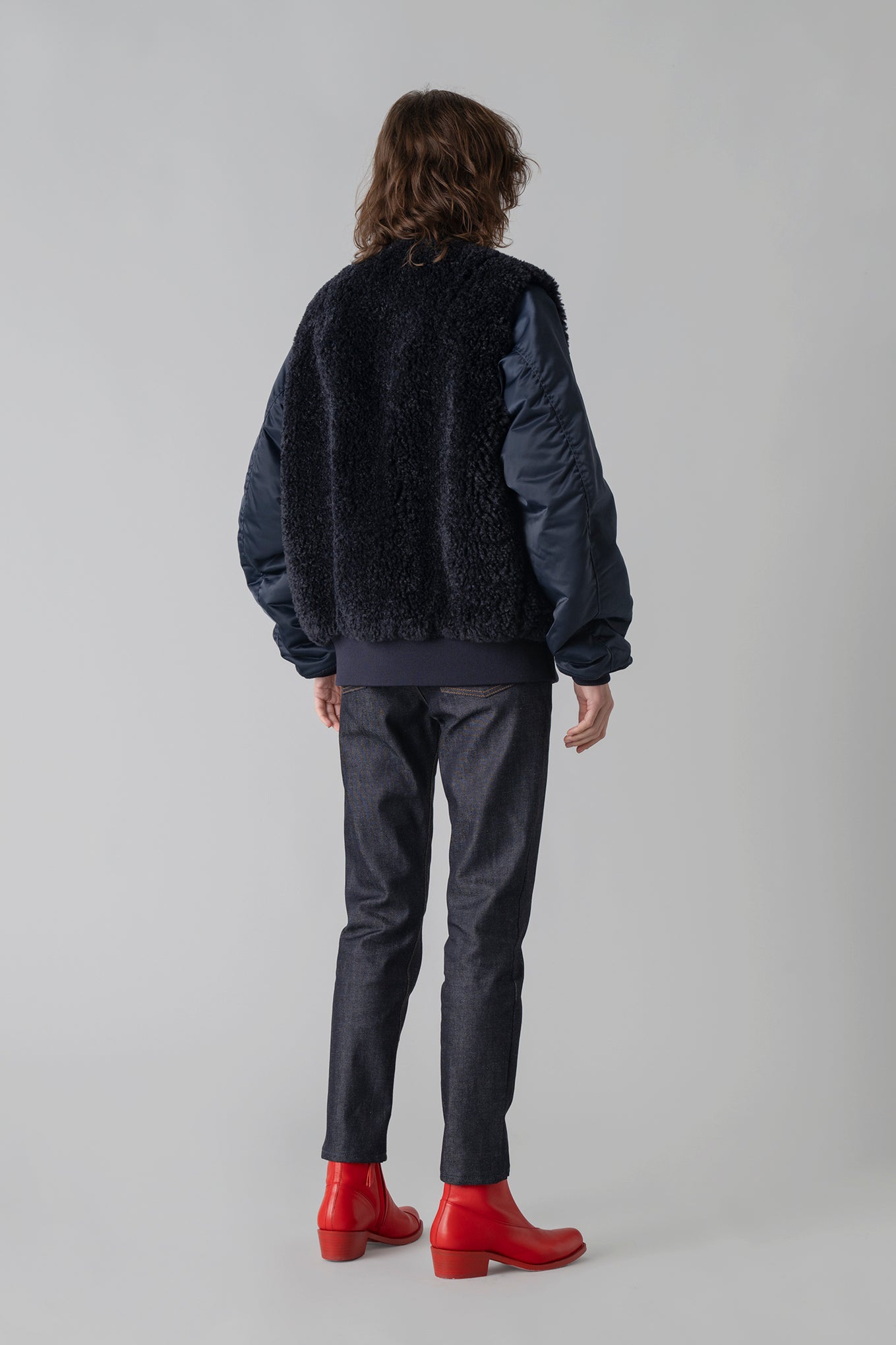 FAUX SHEARLING TYPE MA-1 JACKET