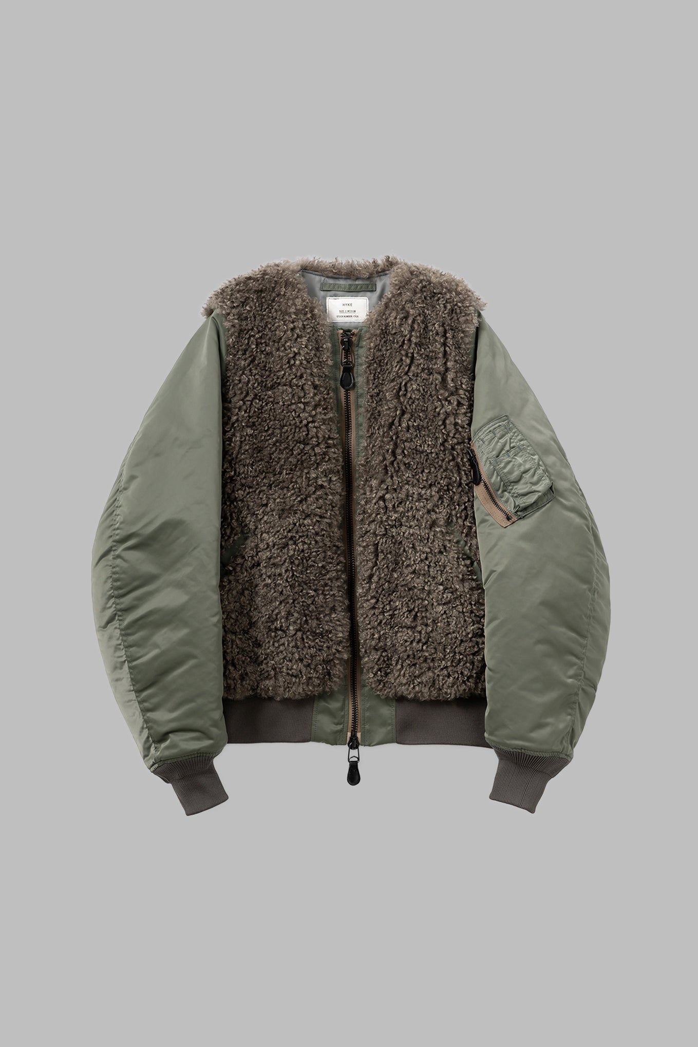 FAUX SHEARLING TYPE MA-1 JACKET