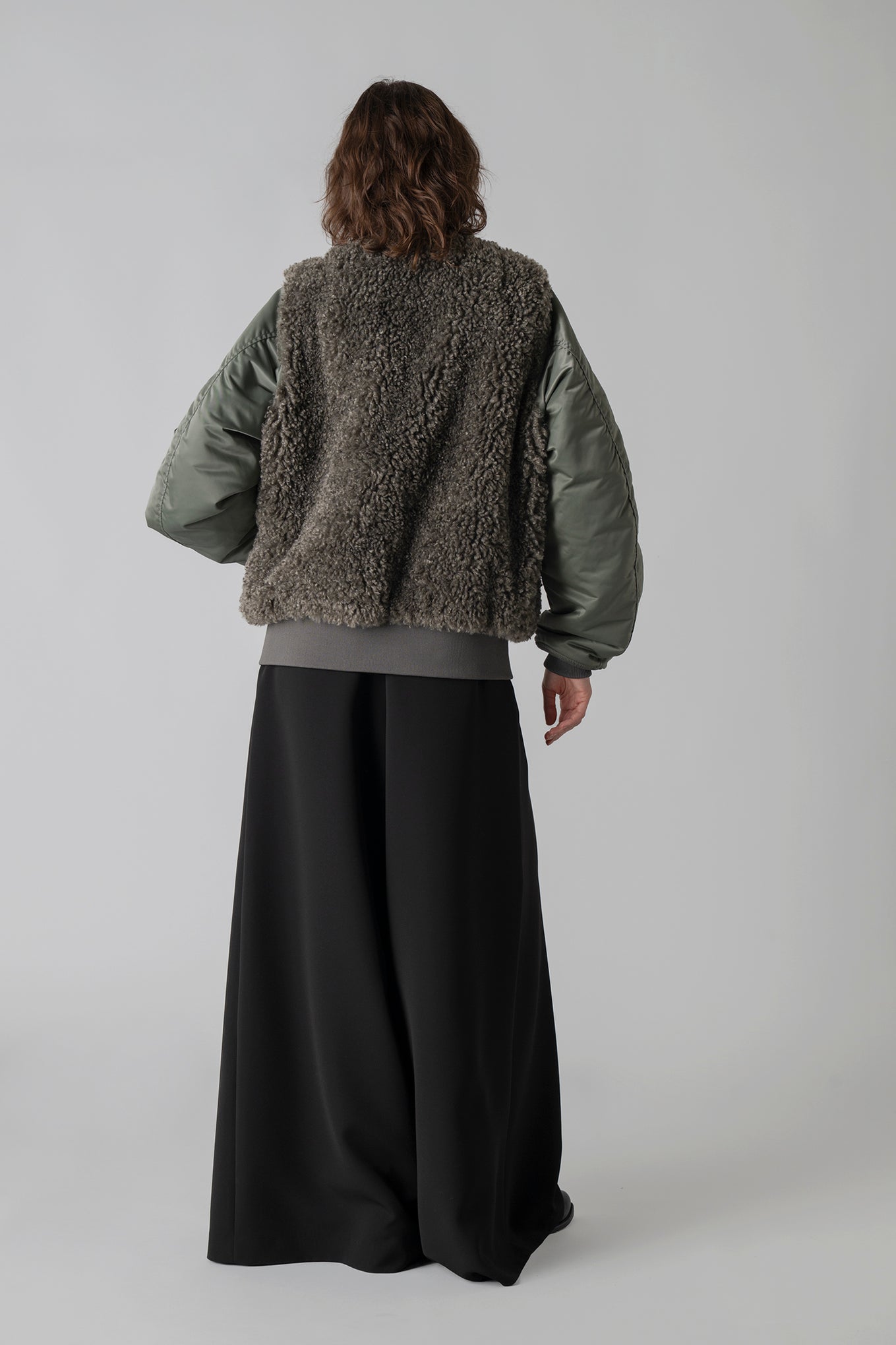 FAUX SHEARLING TYPE MA-1 JACKET
