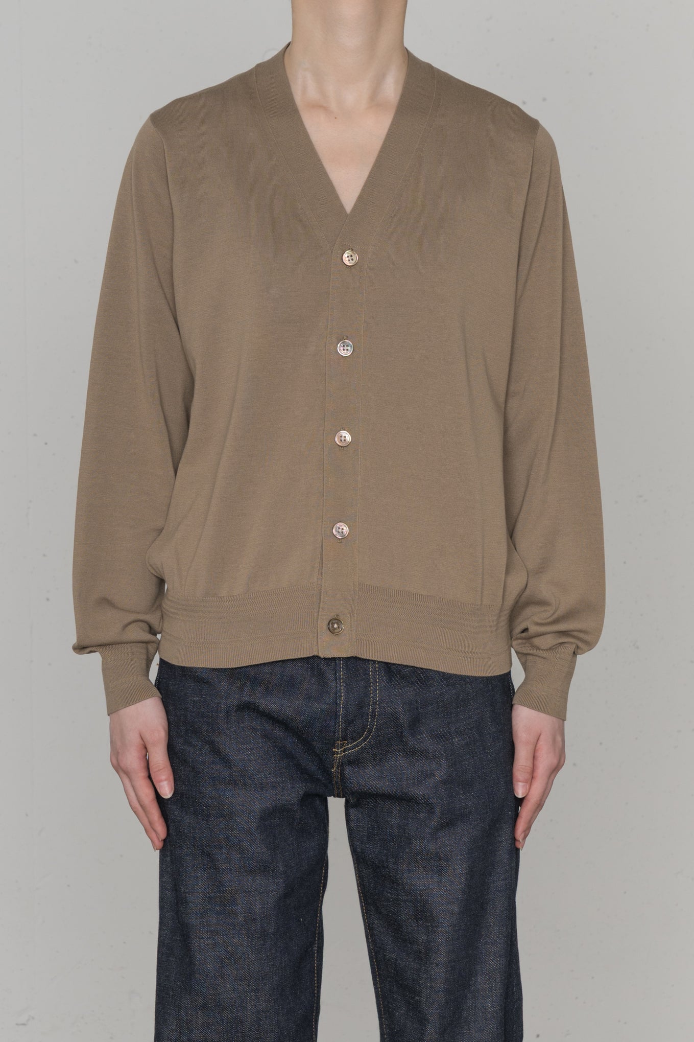 SHEER BACK KNIT CARDIGAN