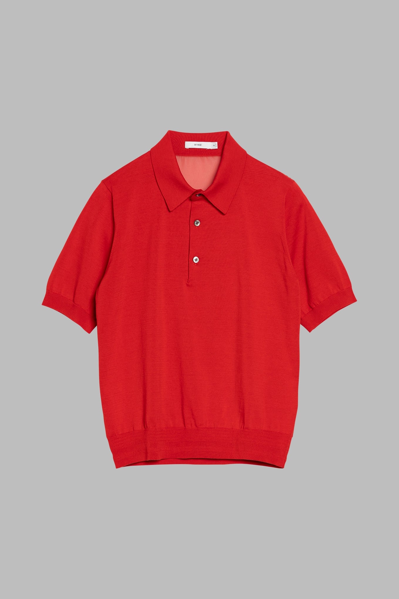 SHEER BACK POLO KNIT