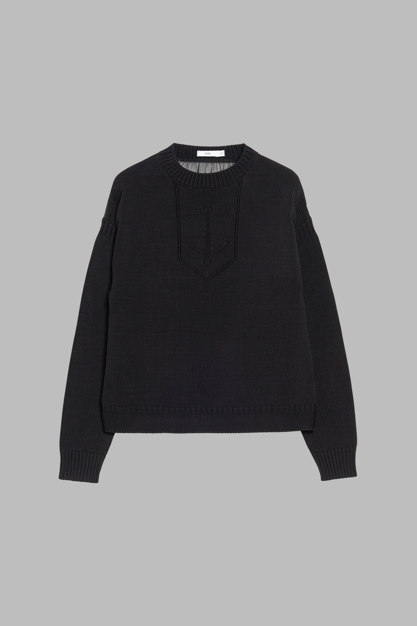 SHEER BACK GUERNSEY KNIT