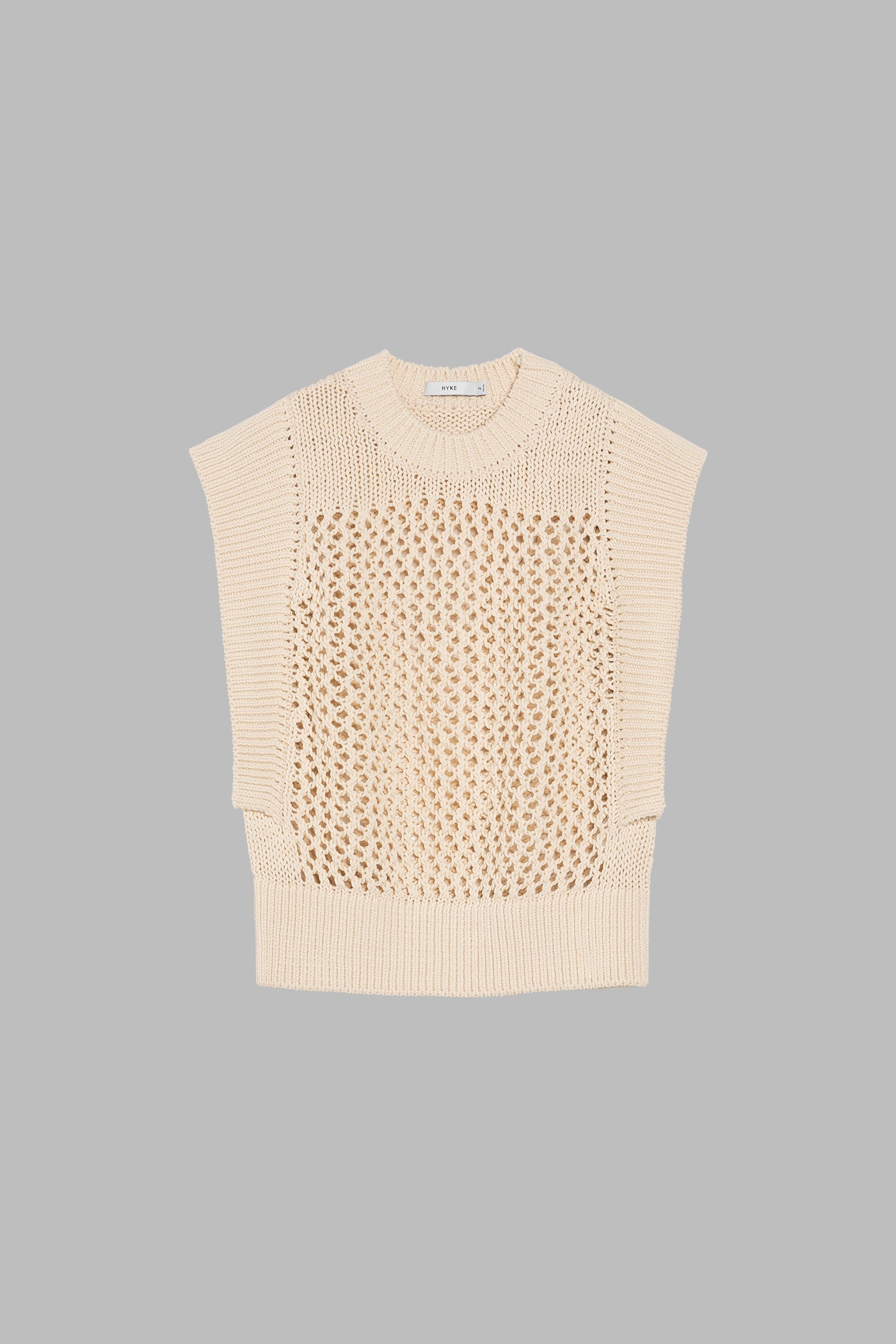 CROCHET SLEEVELESS KNIT – HYKE ONLINE STORE
