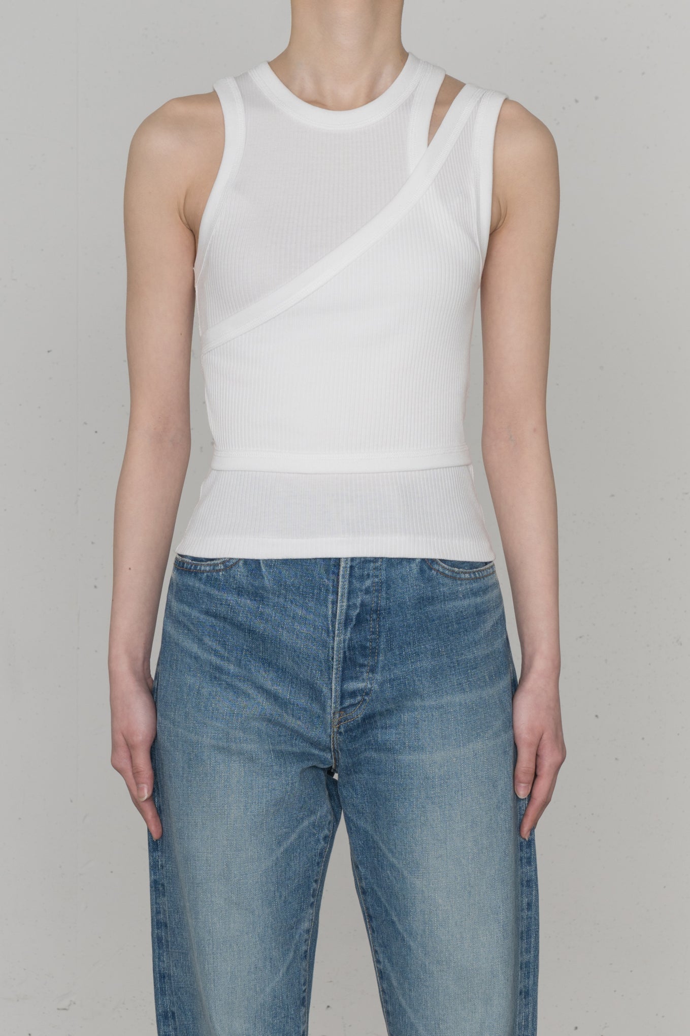 DOUBLE SHOULDER TANK TOP – HYKE ONLINE STORE