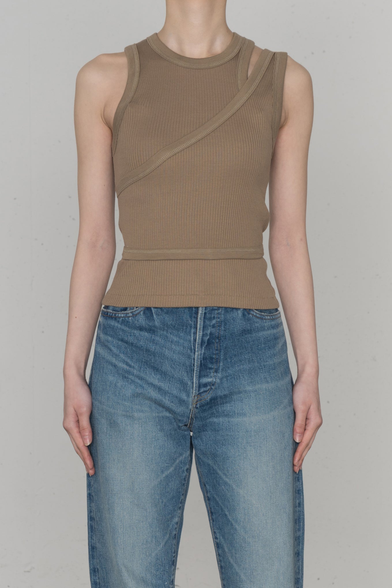 DOUBLE SHOULDER TANK TOP