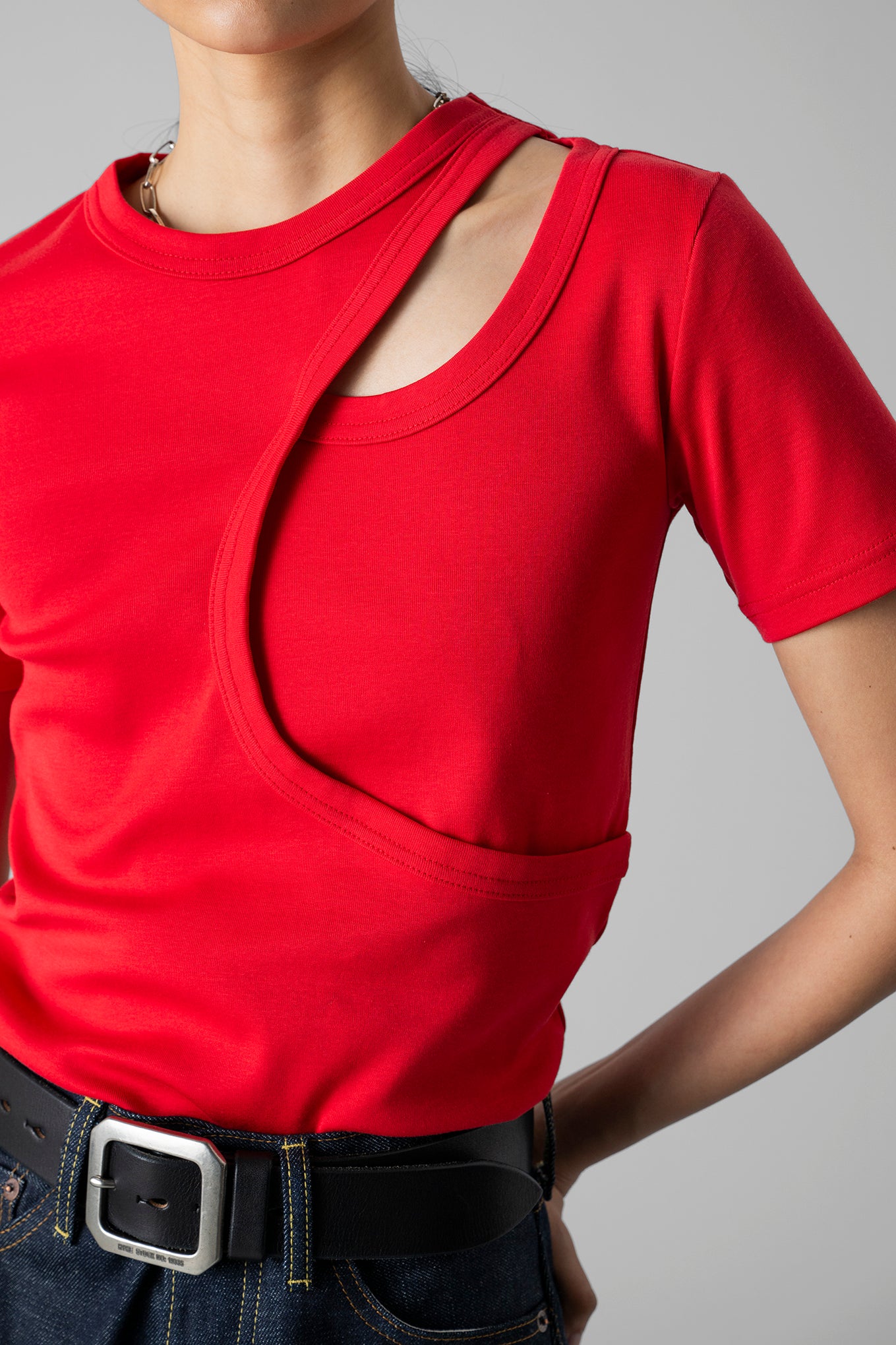 LAYERED SHORT-SLV TEE