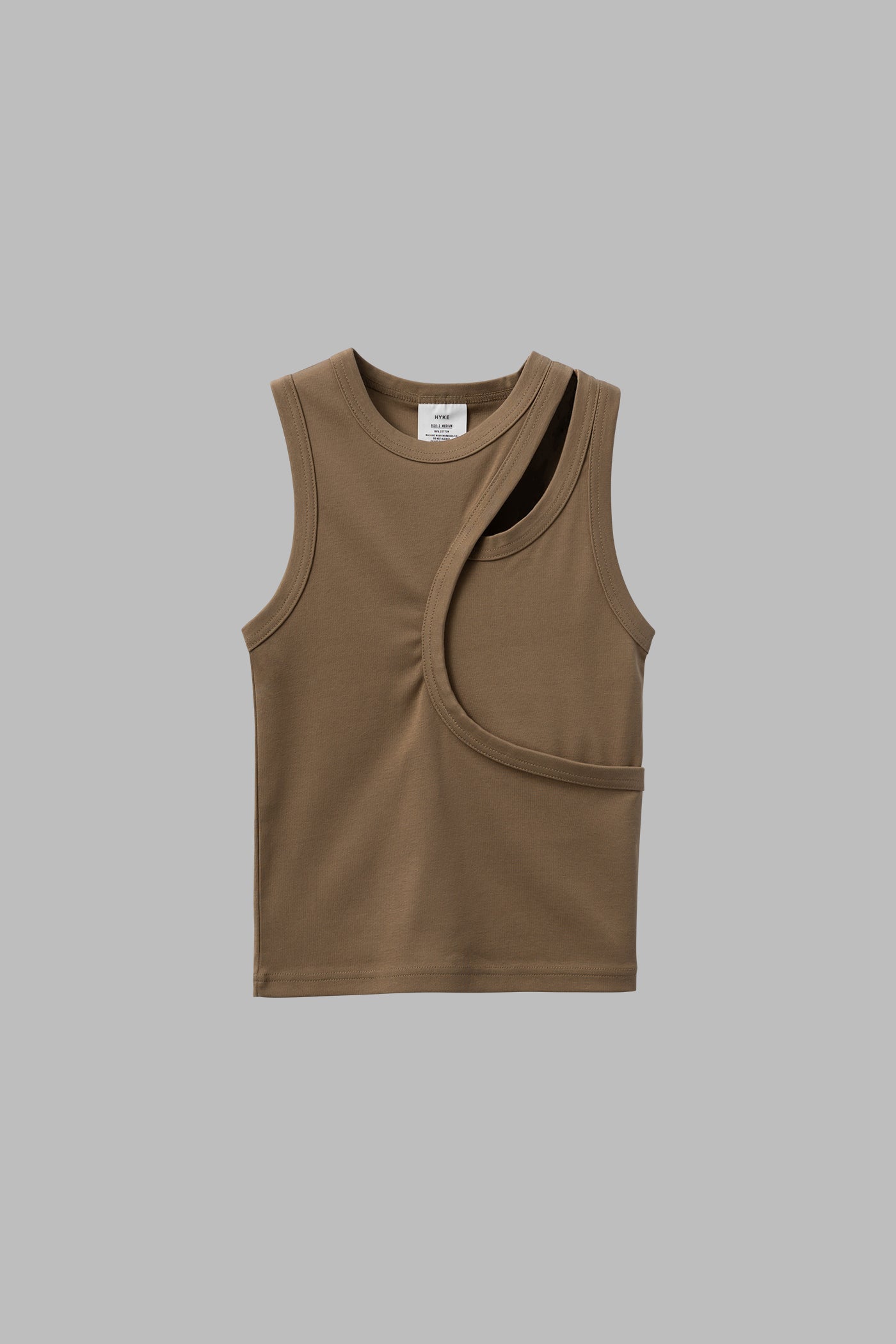 HYKE アシンメトリックタンクトップ グレー HYKE(ハイク)】 TANK TOP｜PARIGOT ONLINE（パリゴオンライン）