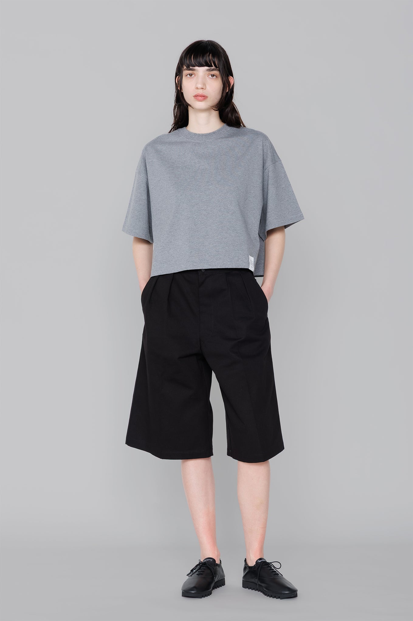 CROPPED SHORT-SLV TEE / BIG FIT (6.5OZ)