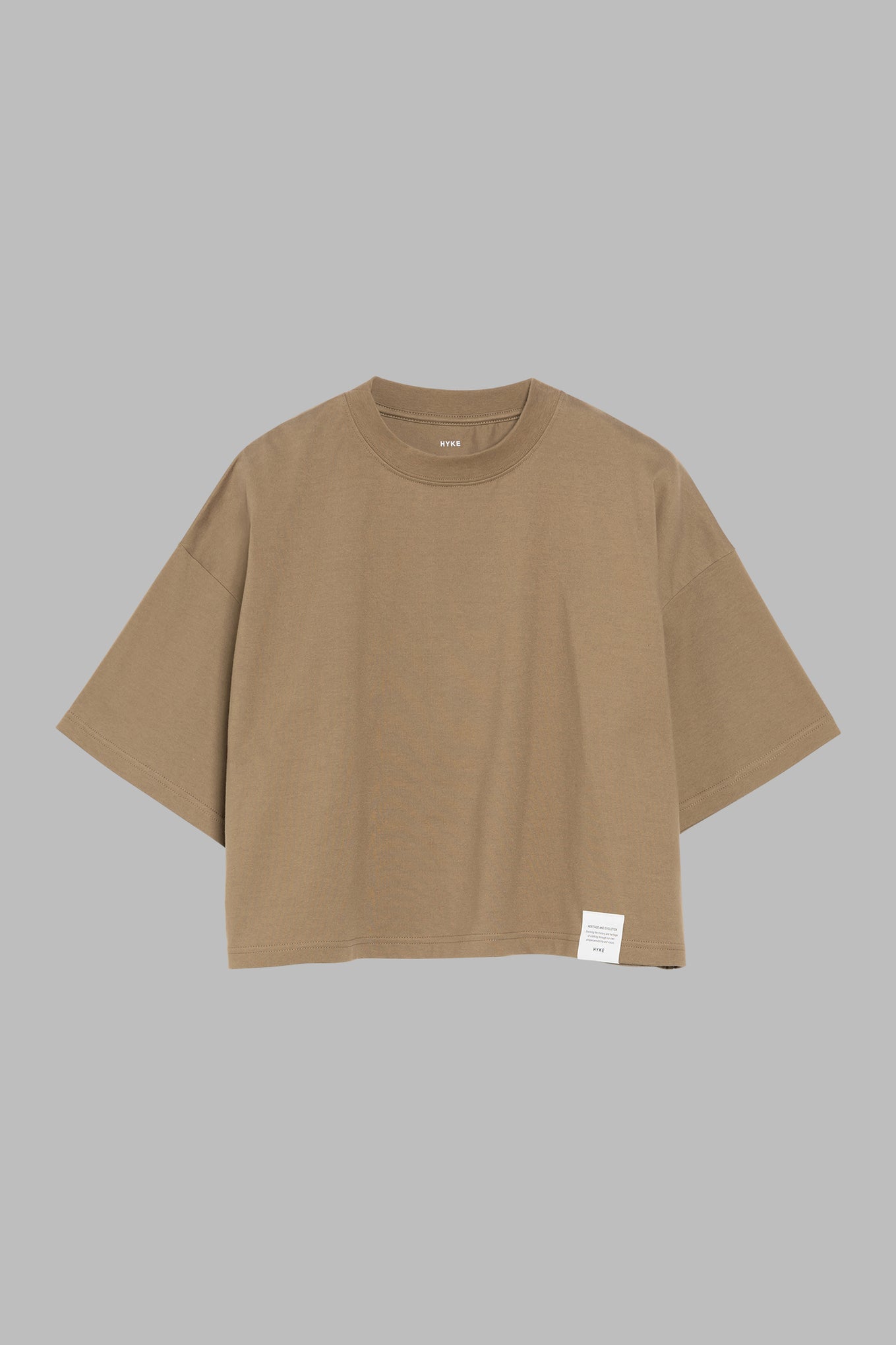 CROPPED SHORT-SLV TEE / BIG FIT (6.5OZ) – HYKE ONLINE STORE