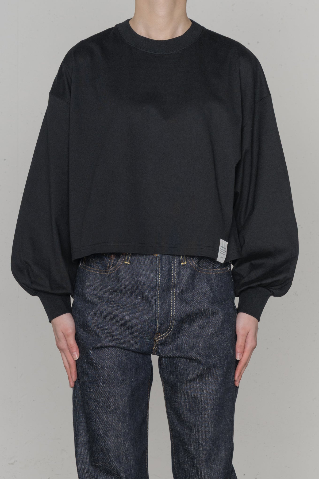 CROPPED LONG-SLV TEE / BIG FIT (6.5OZ)