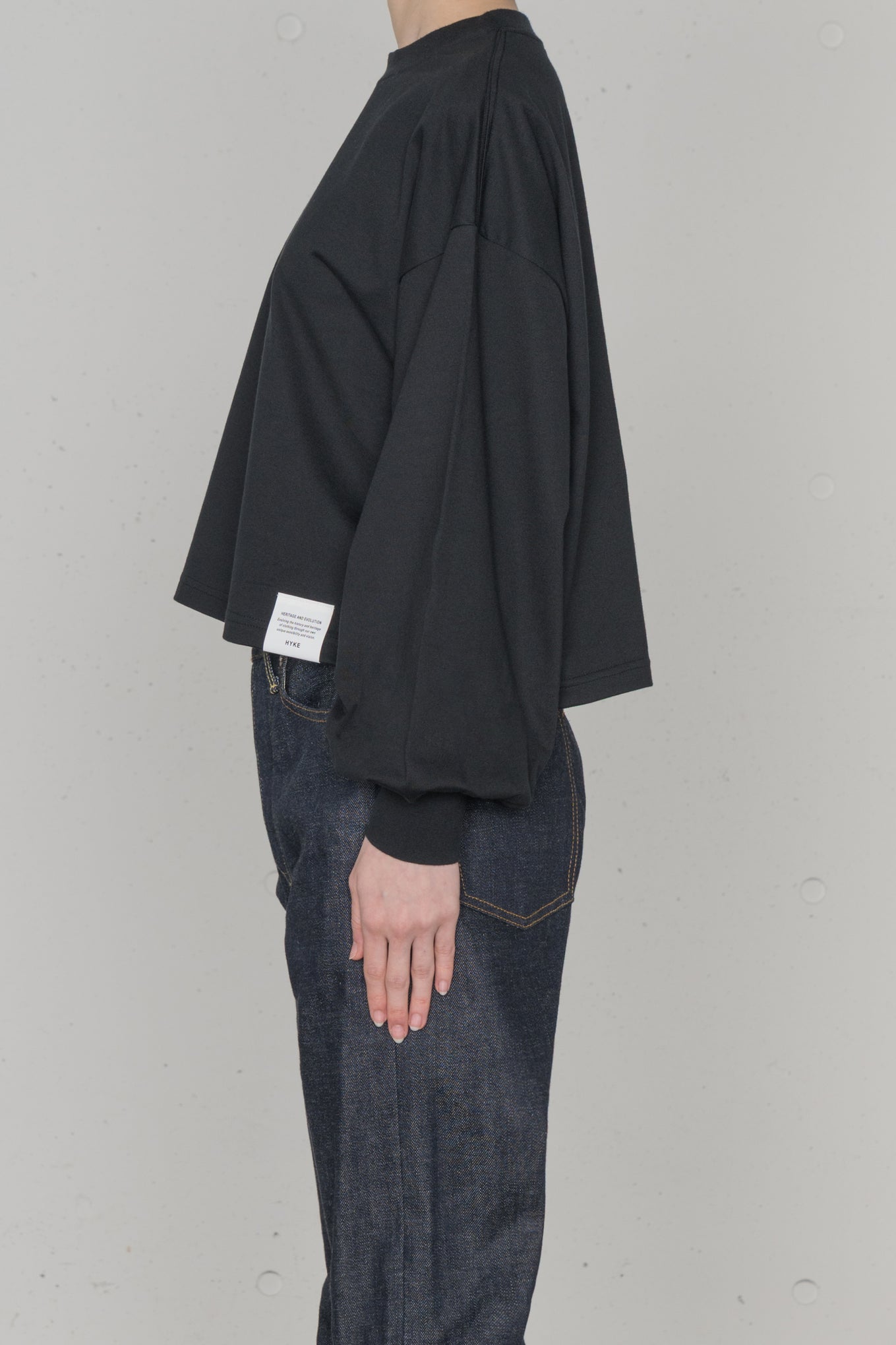 CROPPED LONG-SLV TEE / BIG FIT (6.5OZ)