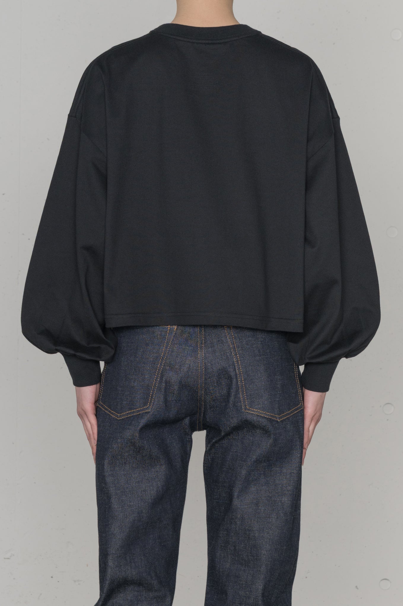 CROPPED LONG-SLV TEE / BIG FIT (6.5OZ)