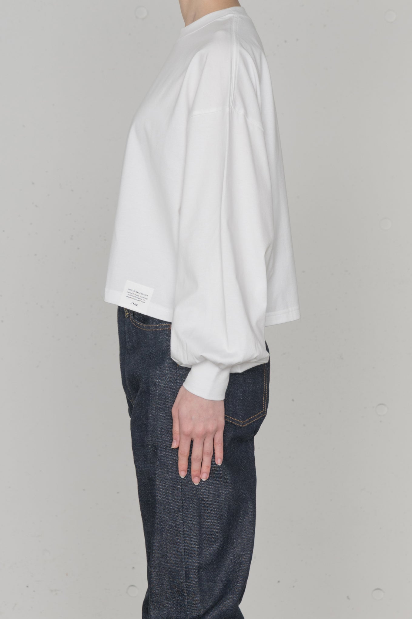 CROPPED LONG-SLV TEE / BIG FIT (6.5OZ)