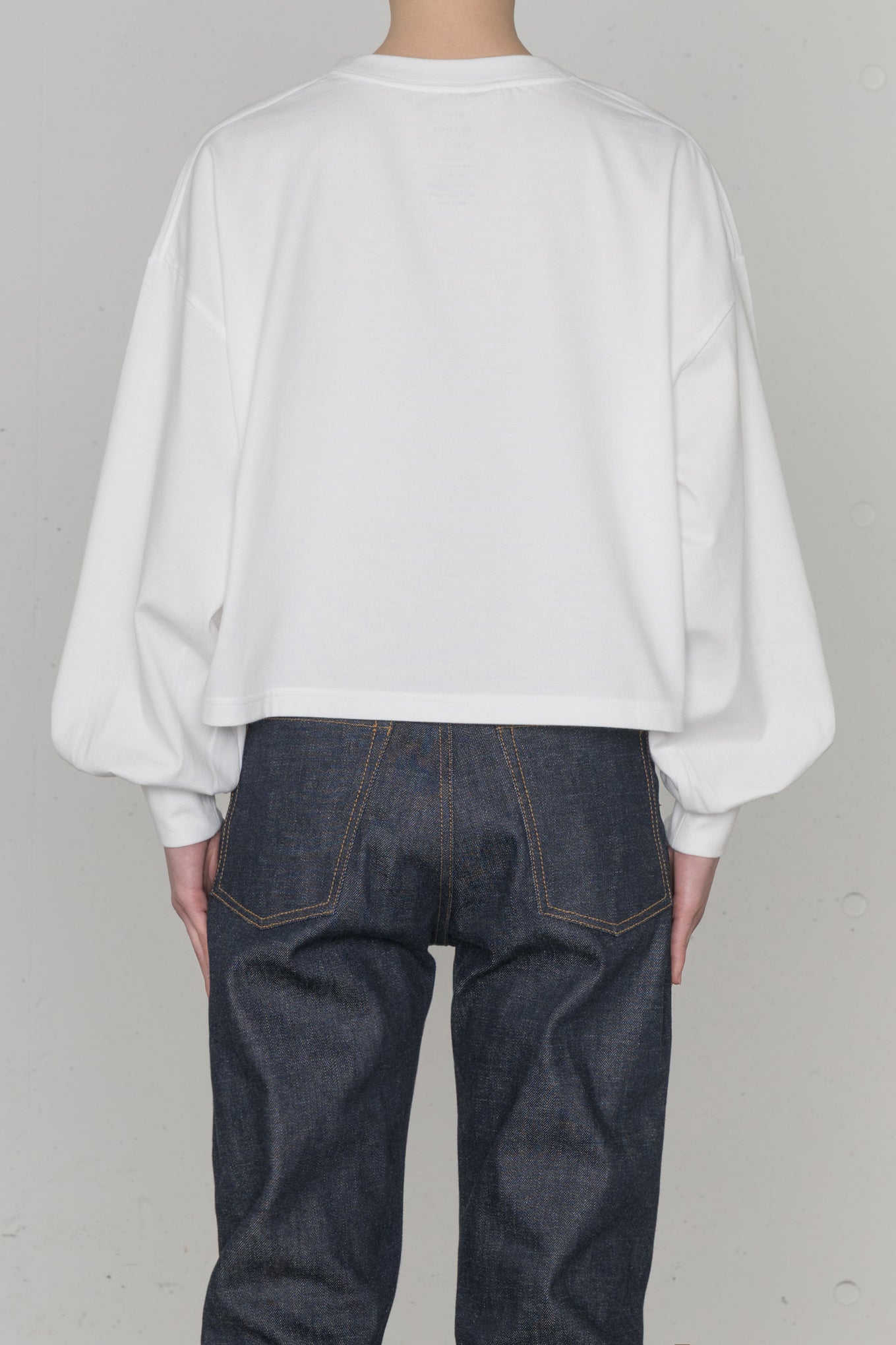 CROPPED LONG-SLV TEE / BIG FIT (6.5OZ)