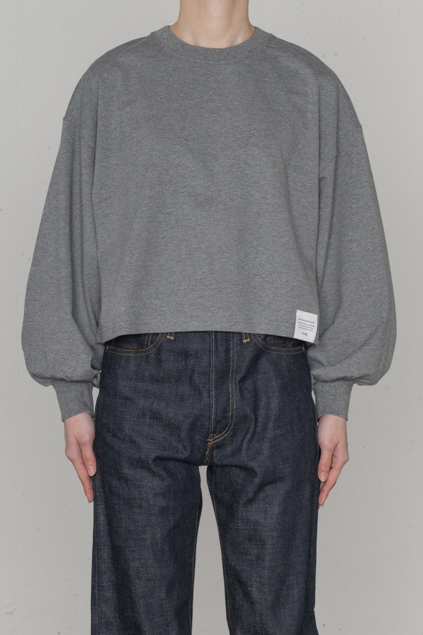 CROPPED LONG-SLV TEE / BIG FIT (6.5OZ)