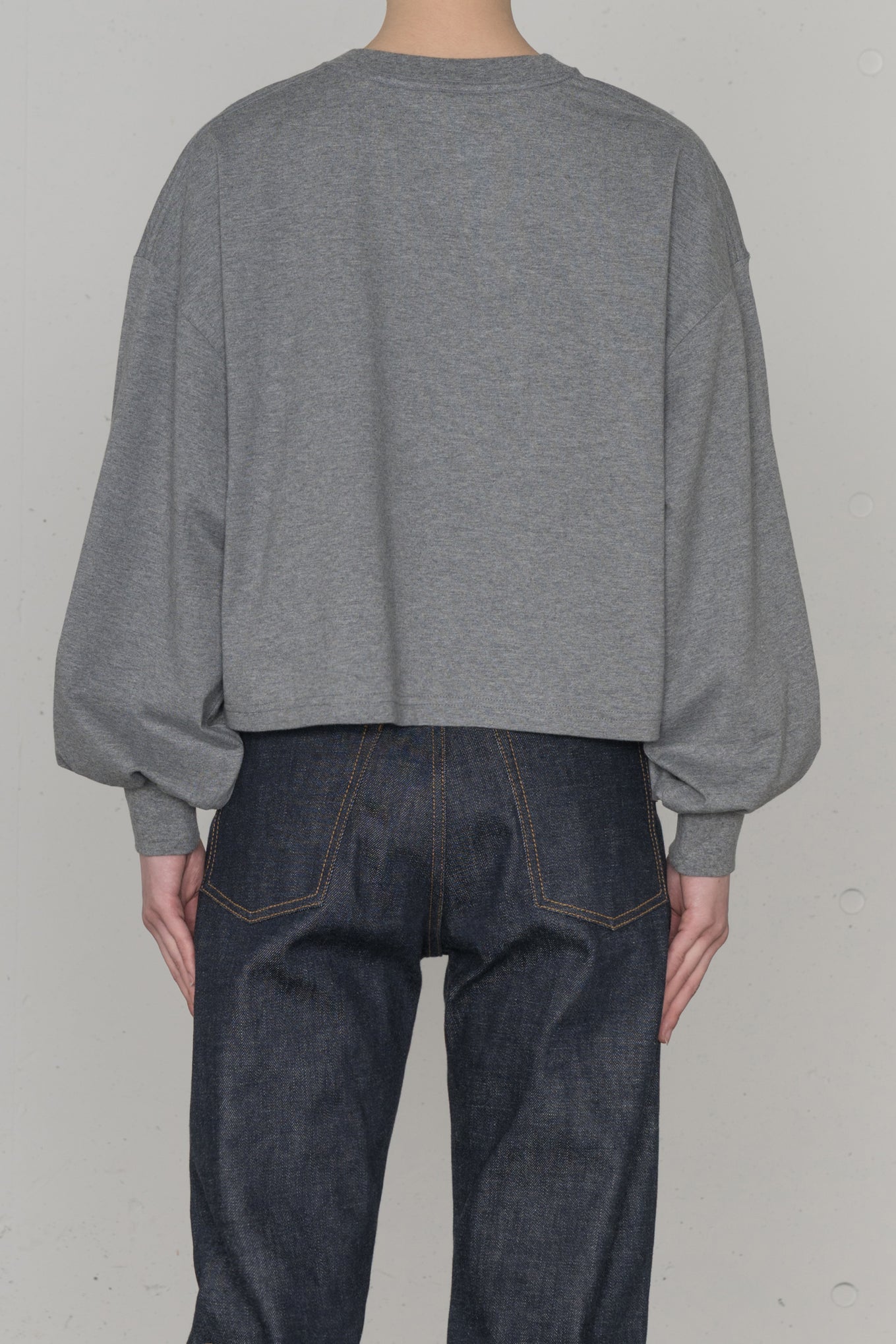 CROPPED LONG-SLV TEE / BIG FIT (6.5OZ)