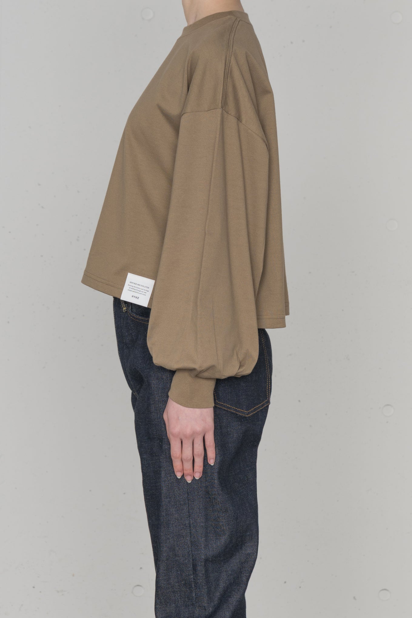 CROPPED LONG-SLV TEE / BIG FIT (6.5OZ)