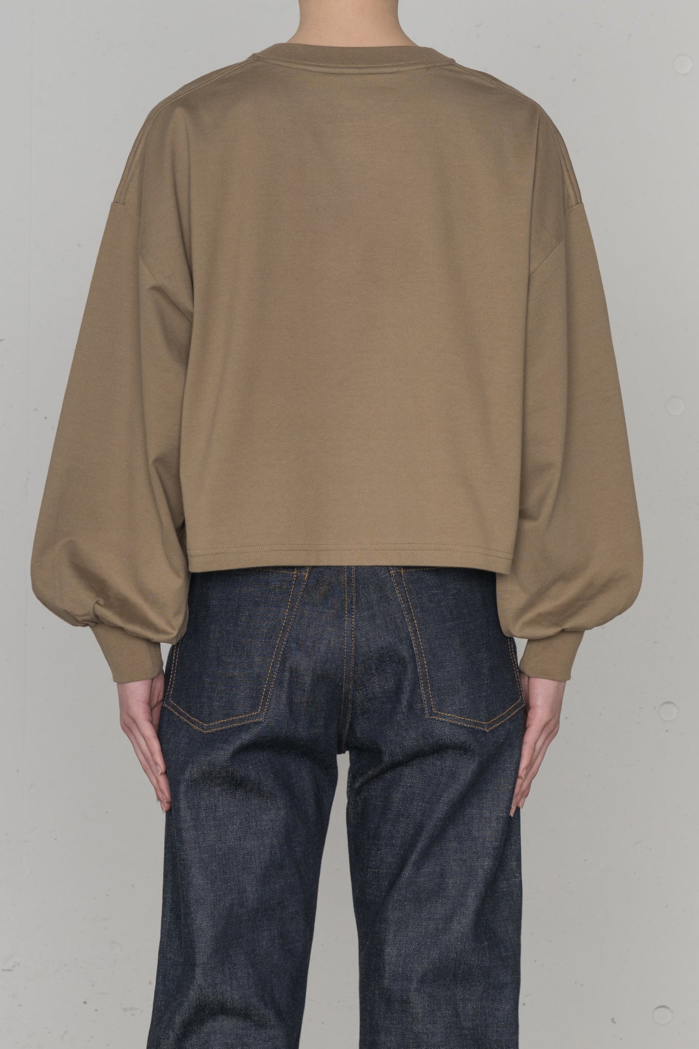CROPPED LONG-SLV TEE / BIG FIT (6.5OZ)