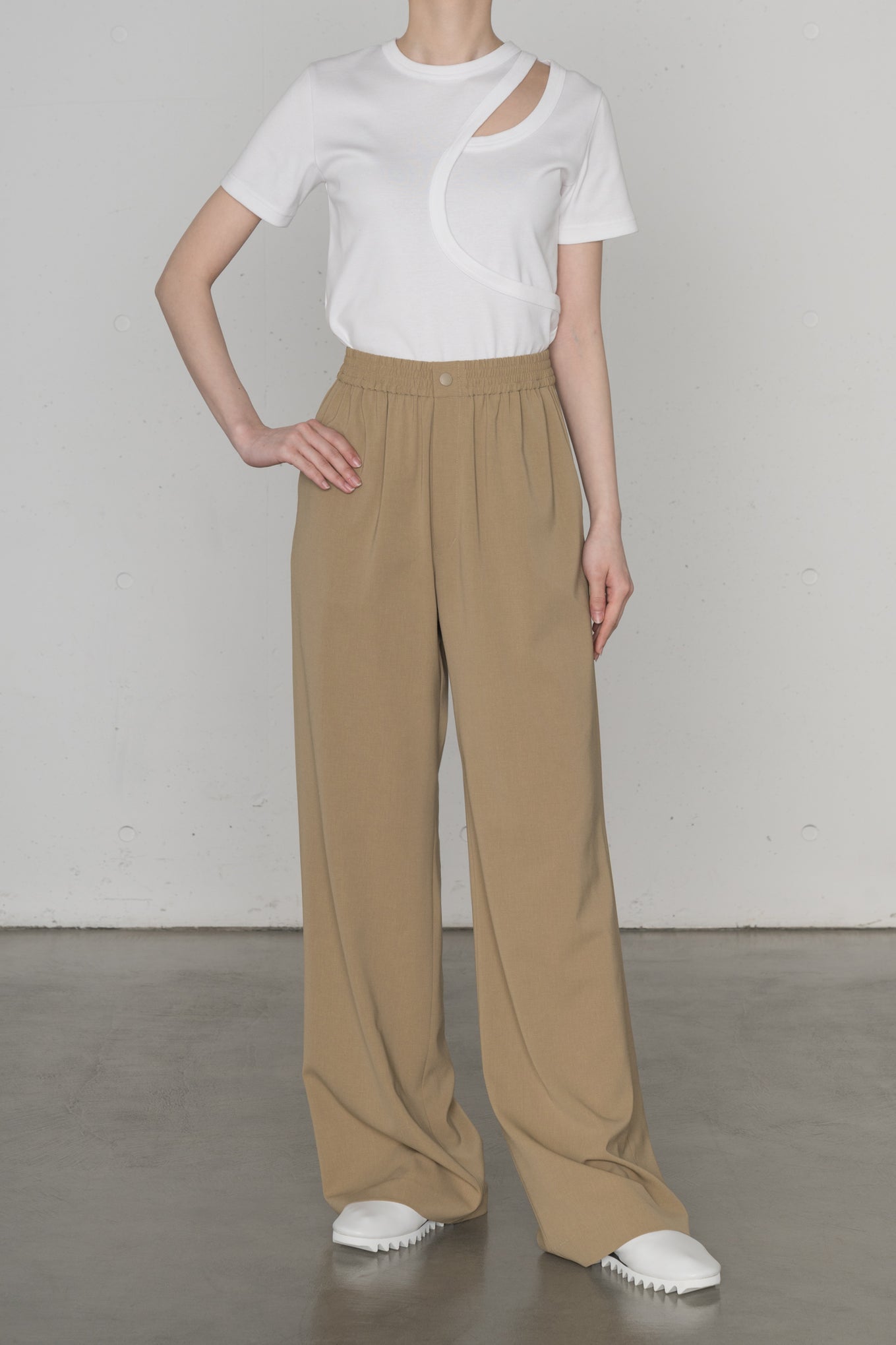 STRETCH WIDE-LEG PANTS – HYKE ONLINE STORE