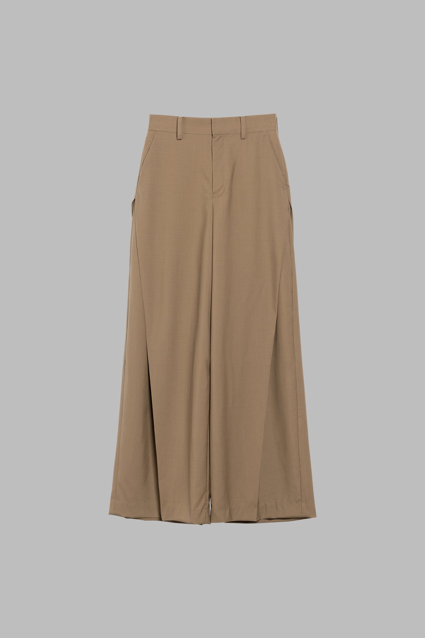 WOOL SIDE TUCK PANTS