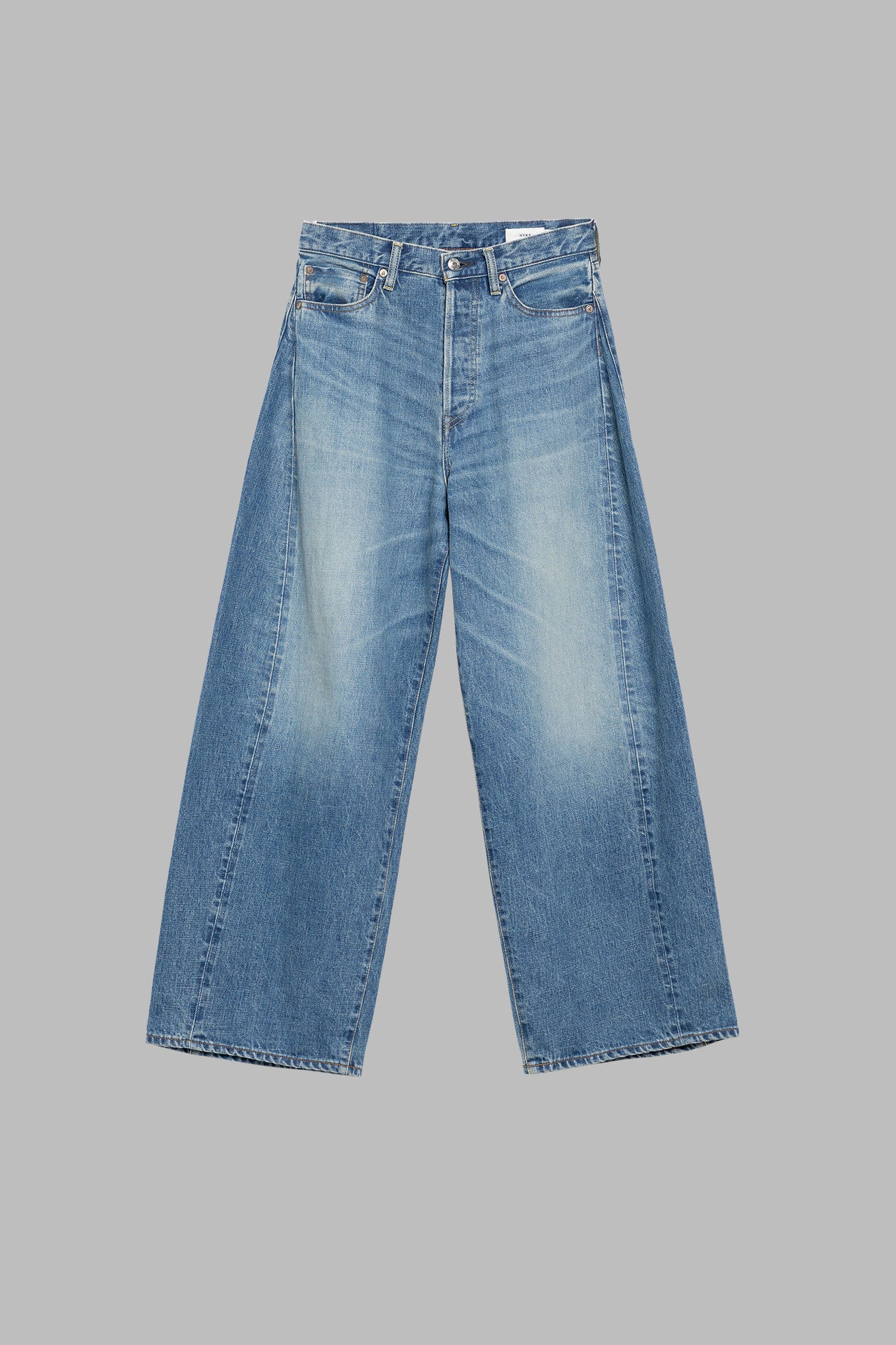 BARREL-LEG DENIM JEANS – HYKE ONLINE STORE
